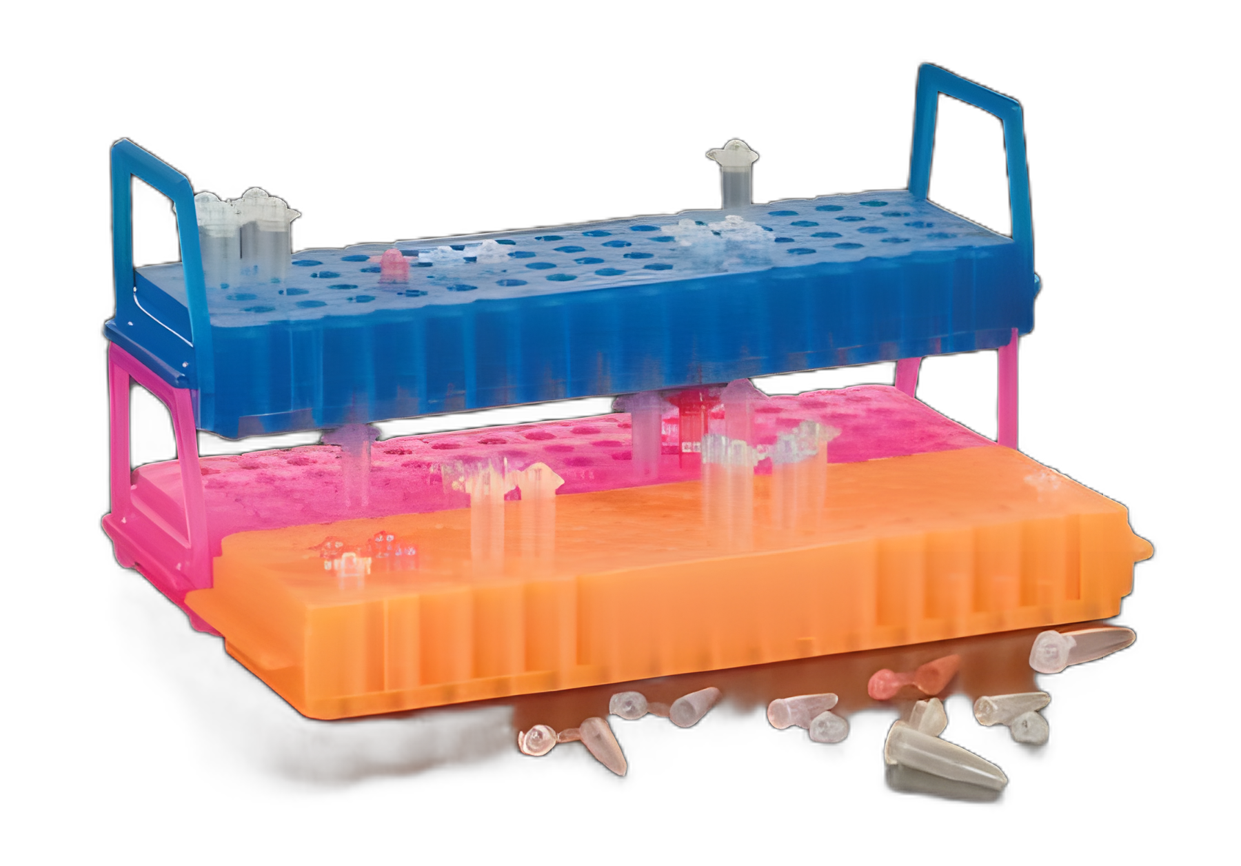 UniRack™ Test Tube Rack for 10 mm - 12 mm & 0.2 mL - 0.5 mL Tubes, Autoclavable Polypropylene, Red