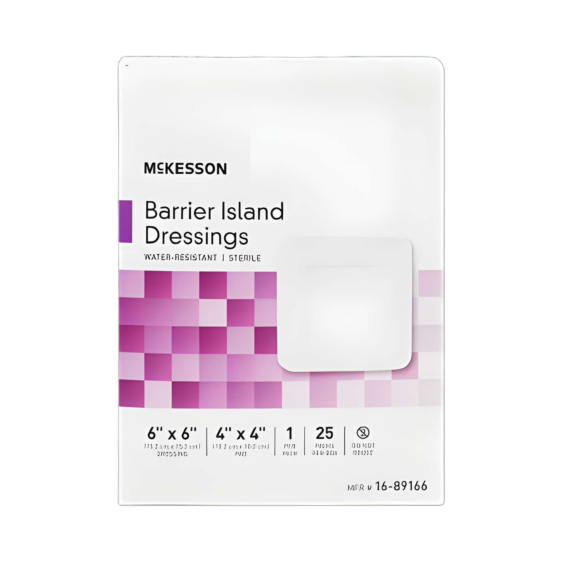 Composite Dressing McKesson 6 X 6 Inch Square Sterile Water Resistant Film Backing