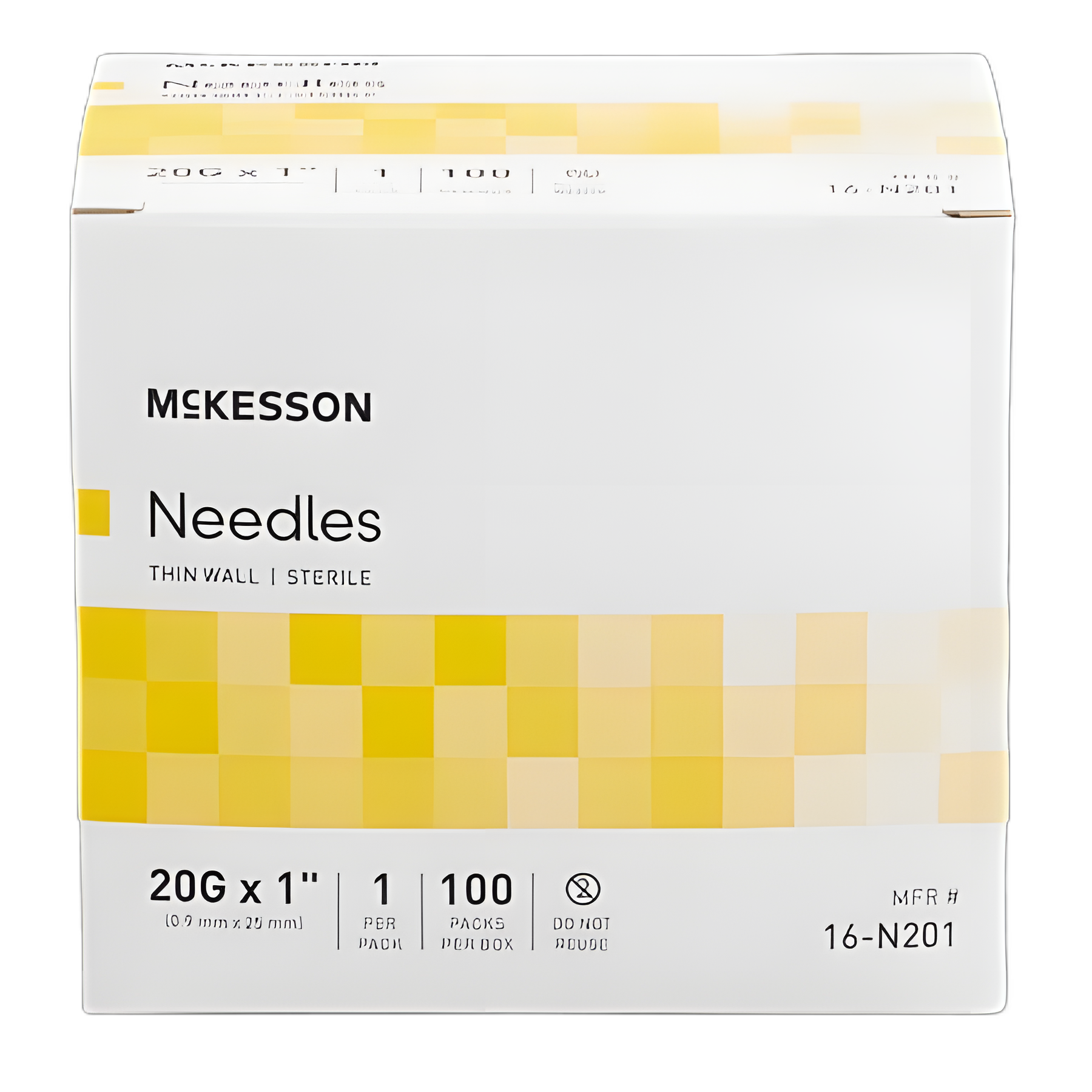 McKesson 20G x 1" Hypodermic Needle - Thin Wall, Sterile