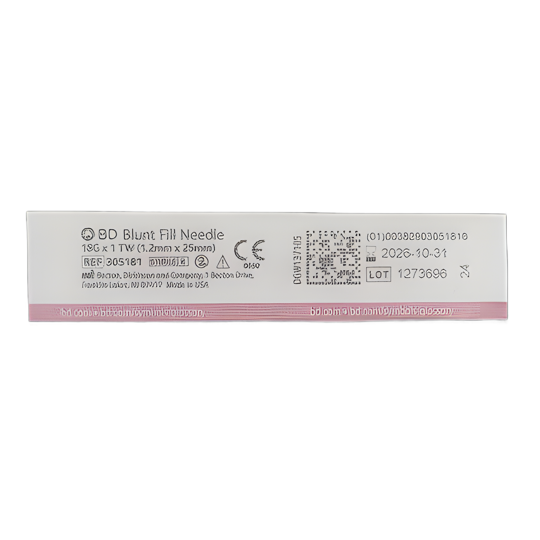 Blunt Fill Needle BD™ 18 Gauge 1 Inch Blunt