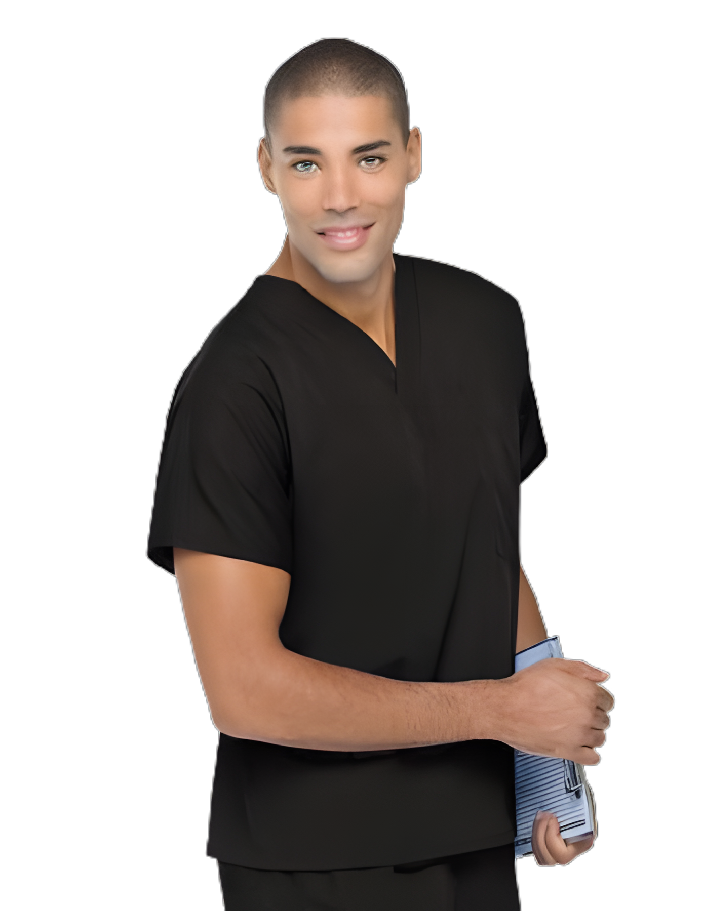 Scrub Shirt X-Small Black 1 Pocket Short Sleeve Unisex