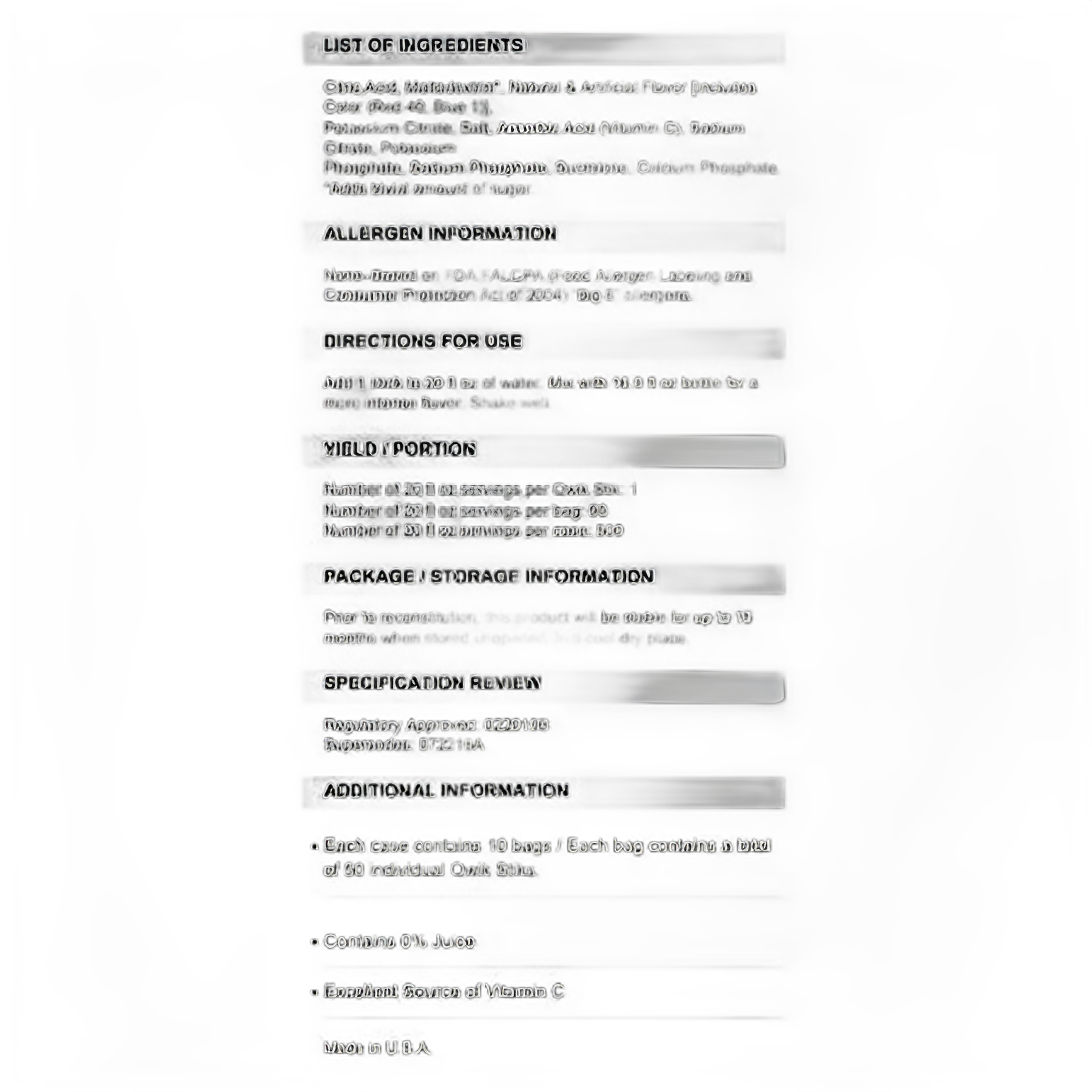 Sqwincher® Quik Stik® Zero Grape Flavor Oral Electrolyte Solution 0.11 oz - Sugar-Free, Vitamin C, Low Sodium