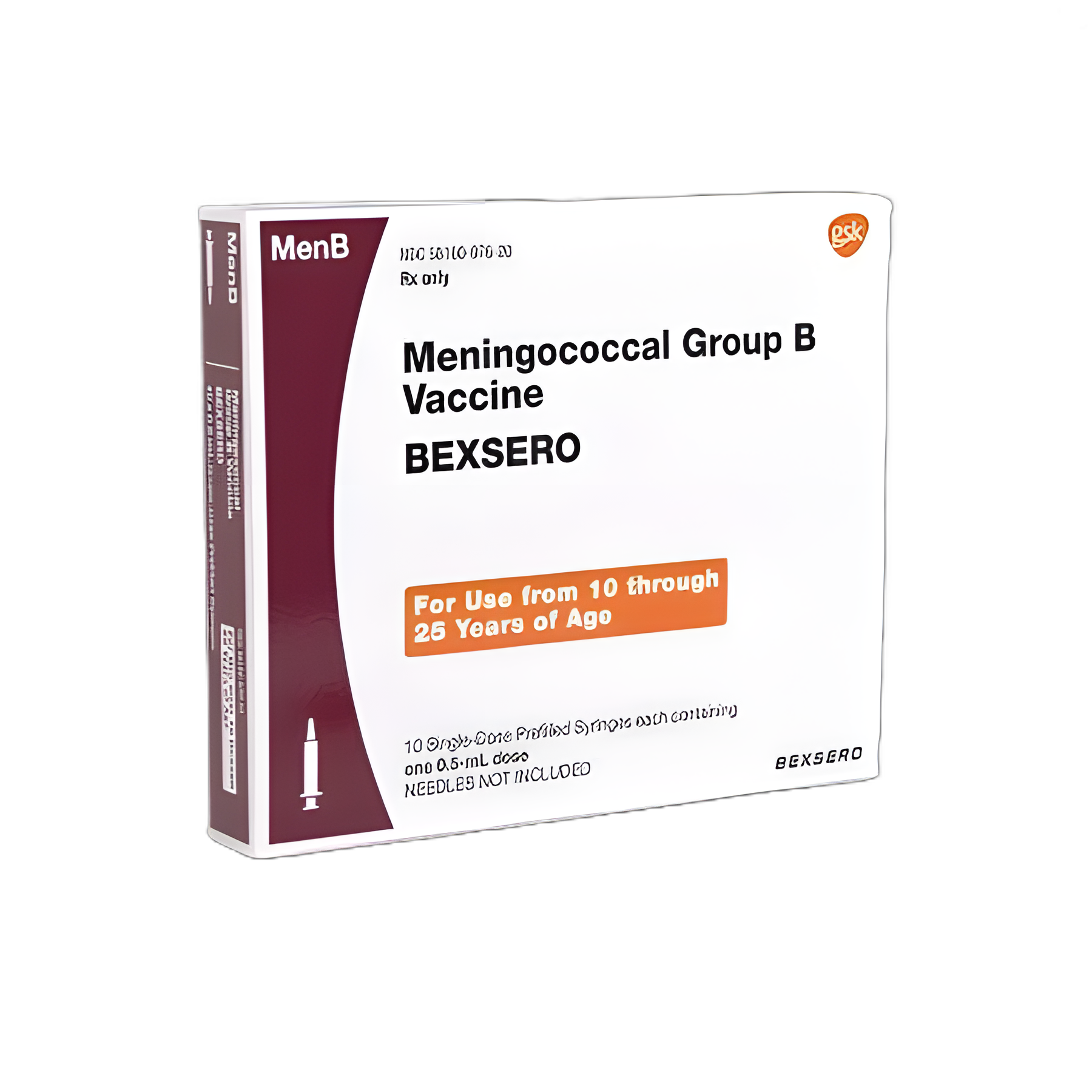 Bexsero Meningitis B Vaccine for Ages 10-25 | 50 mcg/0.5 mL Prefilled Syringe