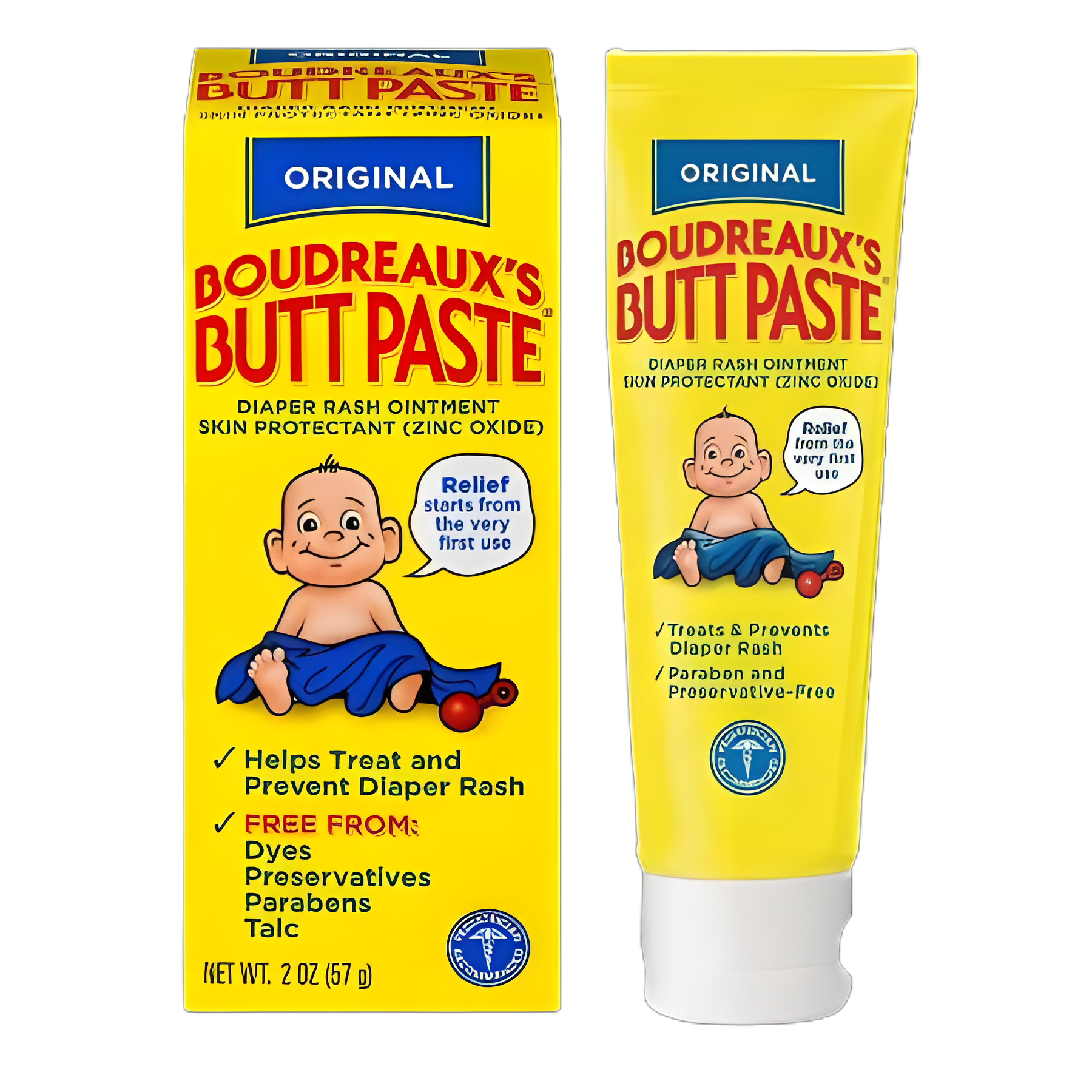 Diaper Rash Treatment Boudreaux's Butt Paste® 2 oz. Tube Scented Cream