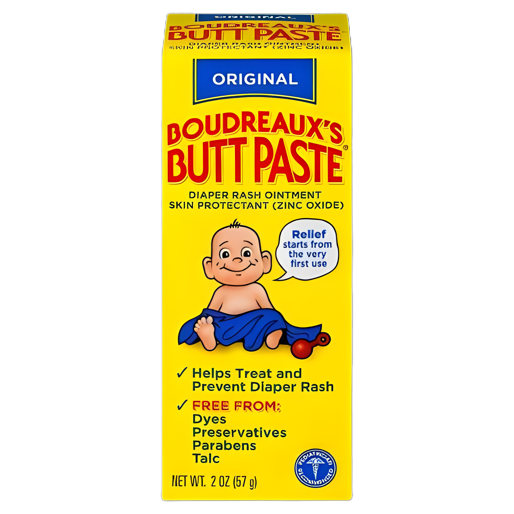 Diaper Rash Treatment Boudreaux's Butt Paste® 2 oz. Tube Scented Cream