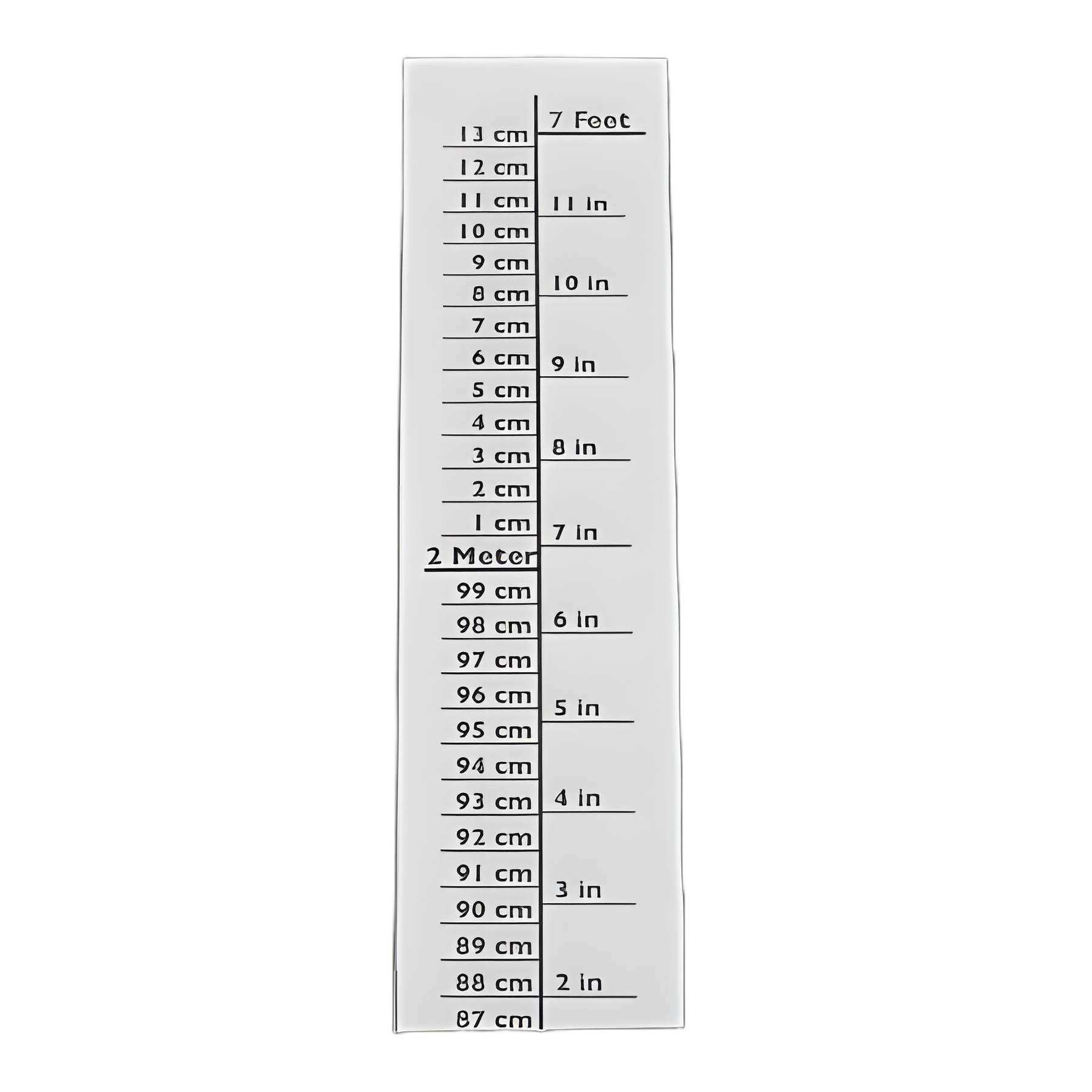 Height Chart Pedia Pals® 7 Foot Height Laminated