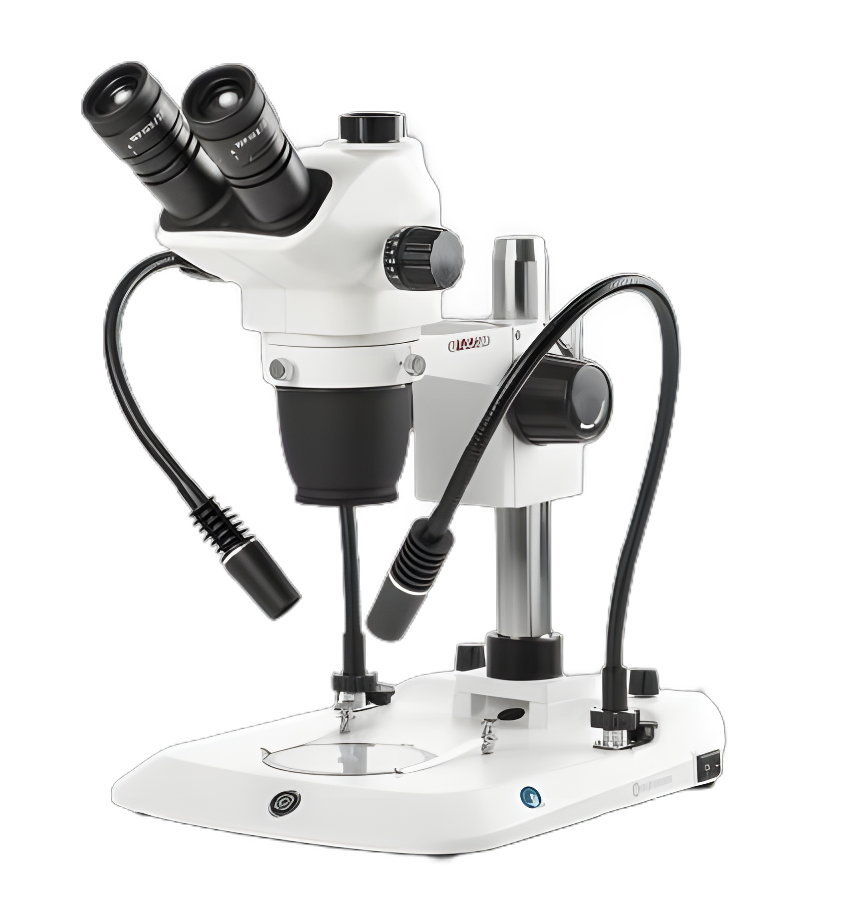 Nexius Zoom EVO Stereo Microscope Trinocular Head Plan Achromatic 0.65X to 5.5X Zoom with Clip Stops 120 to 240VAC Plain Stage with Clips and Clear Plates - ENZ-1703-PG