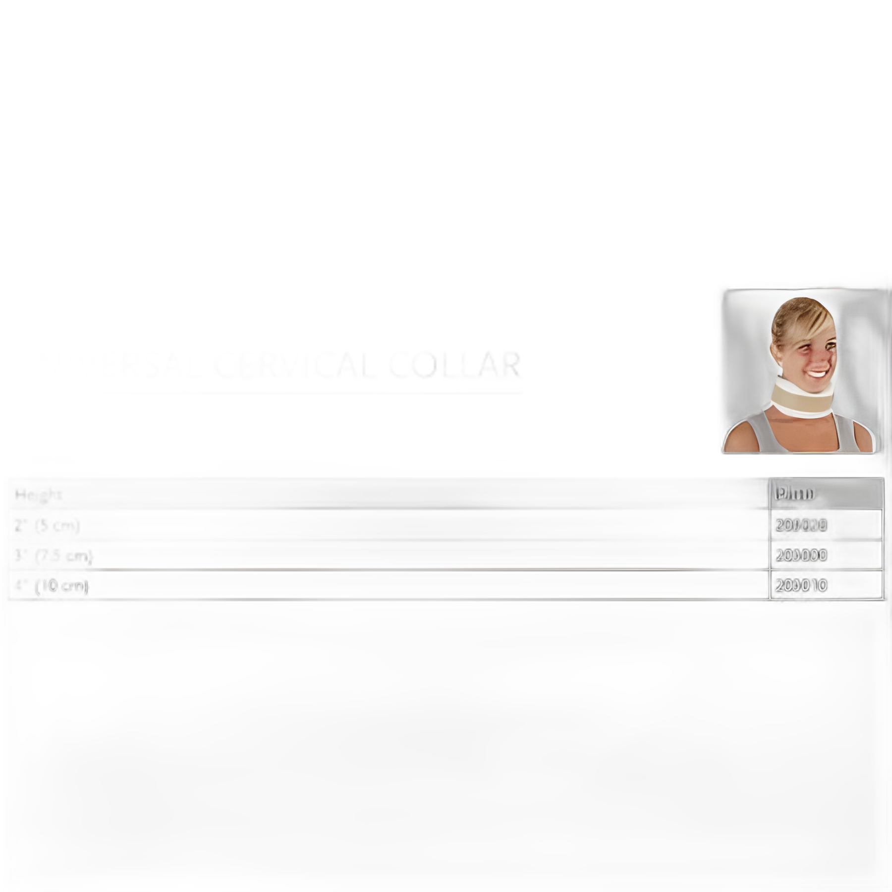 Cervical Collar Ossur® Medium Density Adult One Size Fits Most One-Piece / Stabilizing Panel 3 Inch Height