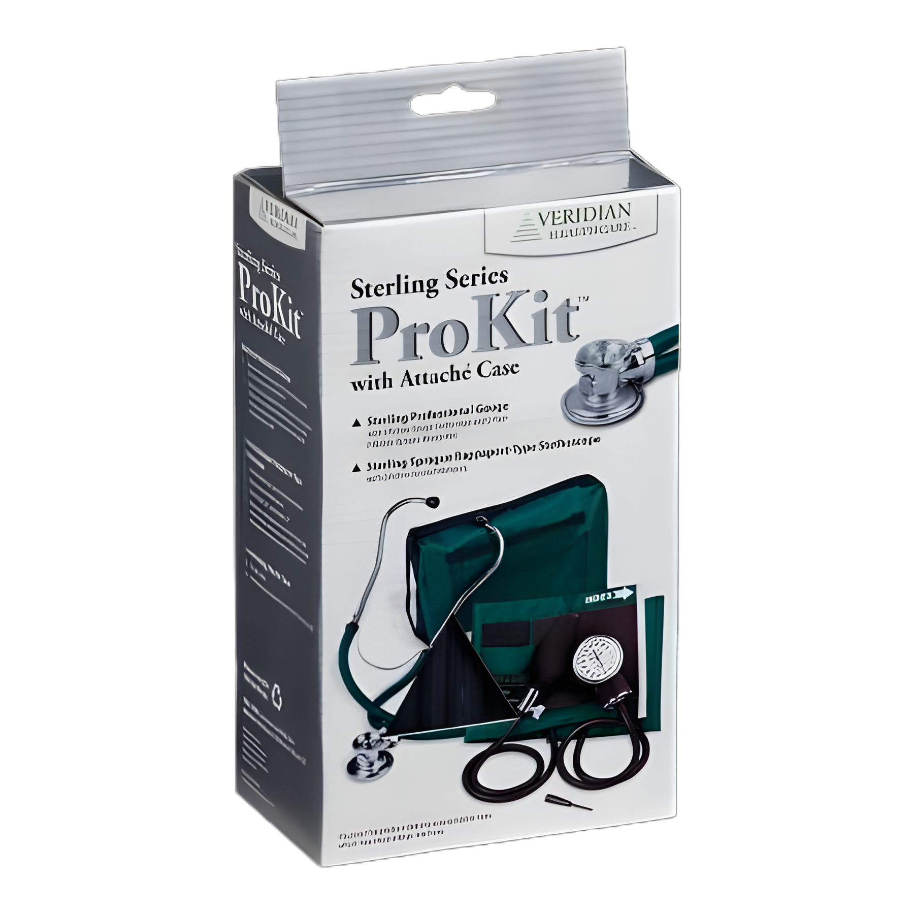 Reusable Aneroid / Stethoscope Set Veridian 27.9 to 41.6 cm Adult Cuff Dual Head General Exam Stethoscope - 02-12606