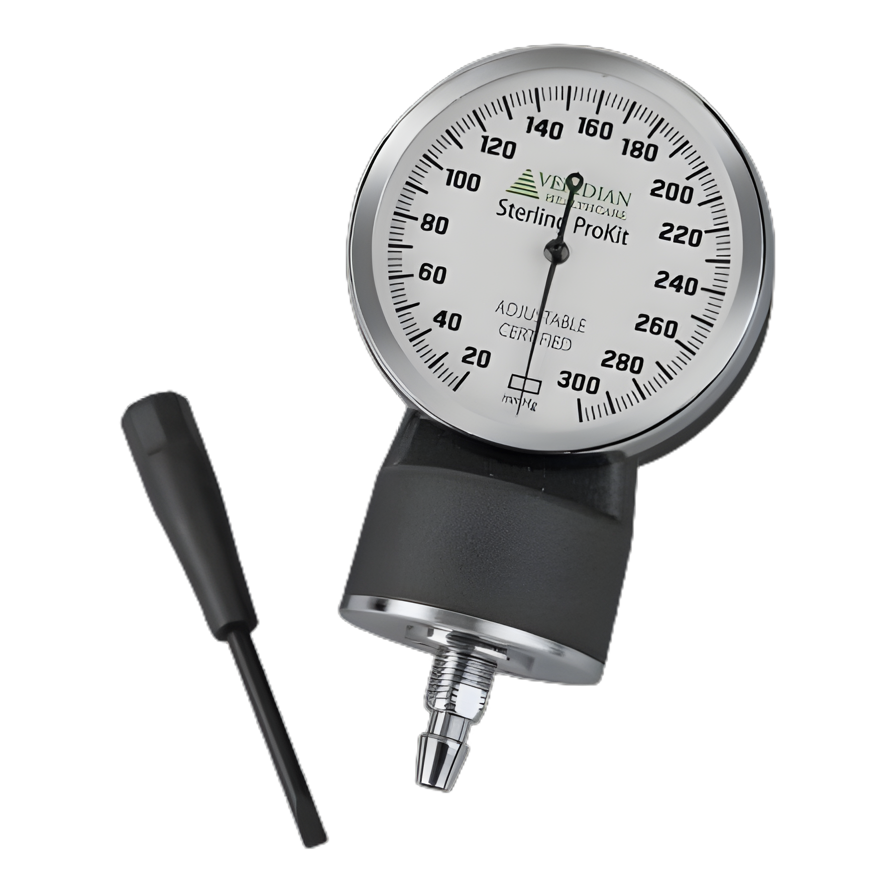 Reusable Aneroid / Stethoscope Set Veridian 27.9 to 41.6 cm Adult Cuff Dual Head General Exam Stethoscope - 02-12606