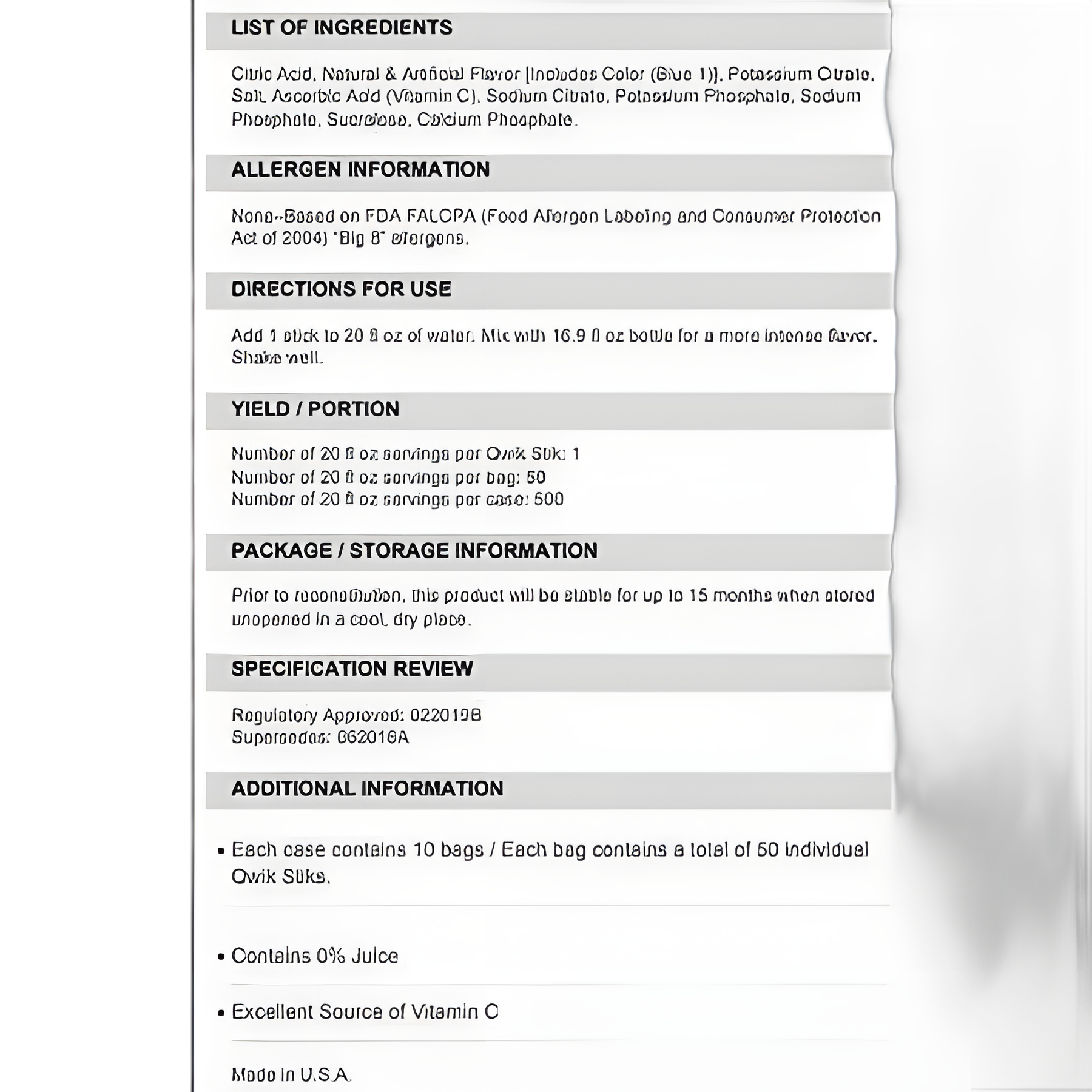 Sqwincher® Quik Stik® Zero Mixed Berry Oral Electrolyte Solution, Sugar-Free, 0.11 oz.