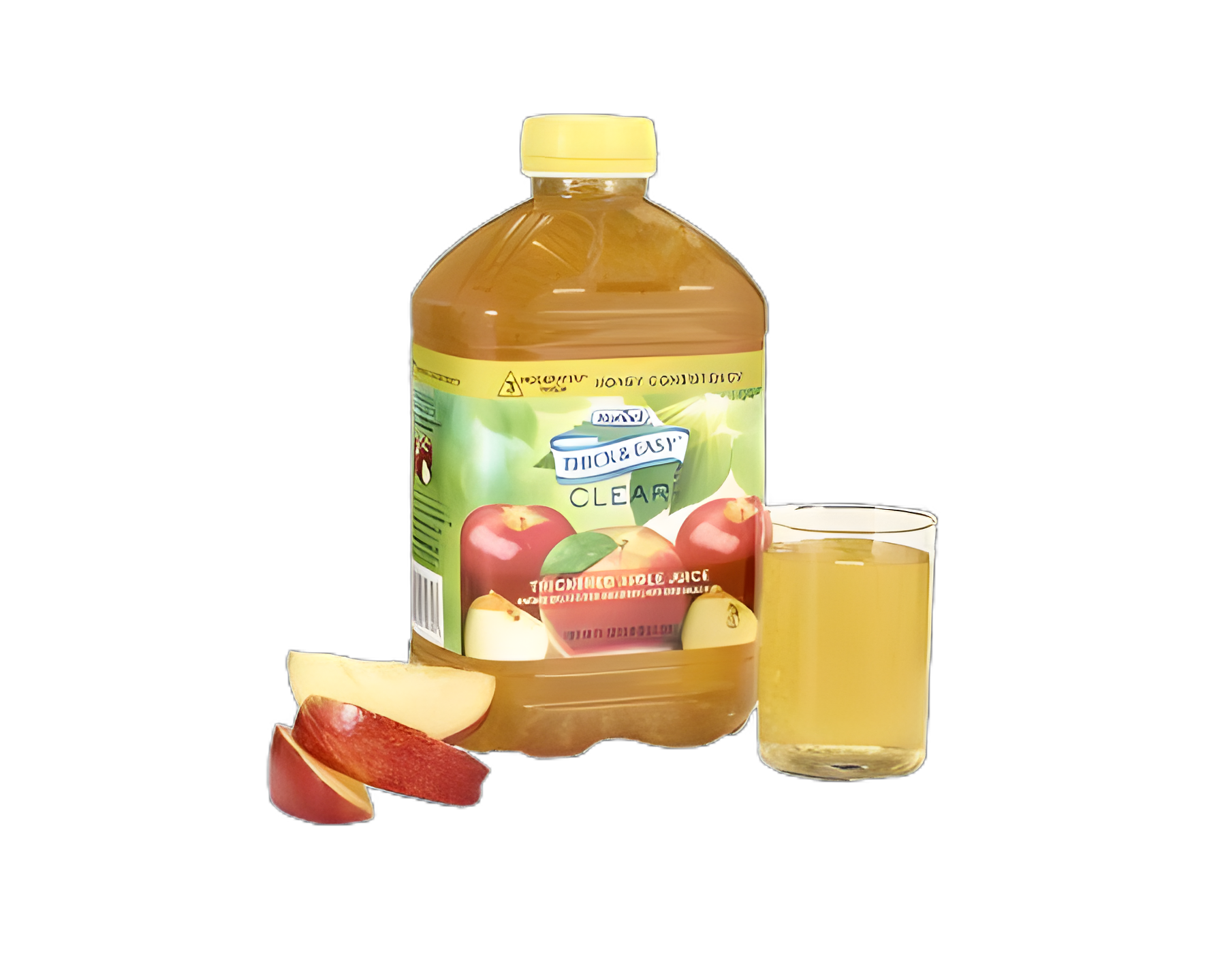 Thickened Beverage Thick & Easy® 46 oz. Bottle Apple Flavor Liquid IDDSI Level 3 Moderately Thick/Liquidized