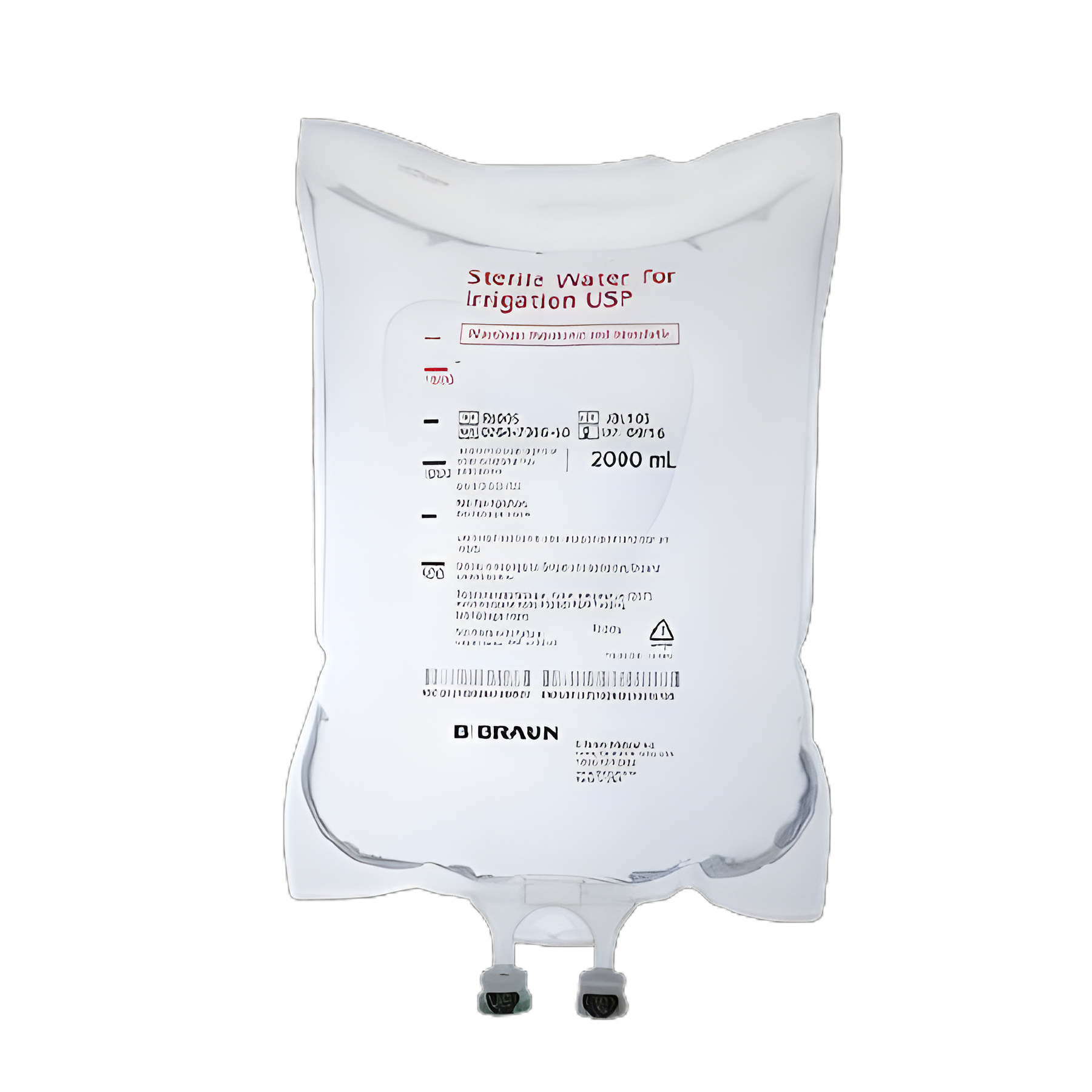 Irrigation Solution Sterile Water for Irrigation Not for Injection Flexible Bag 2,000 mL - R8005