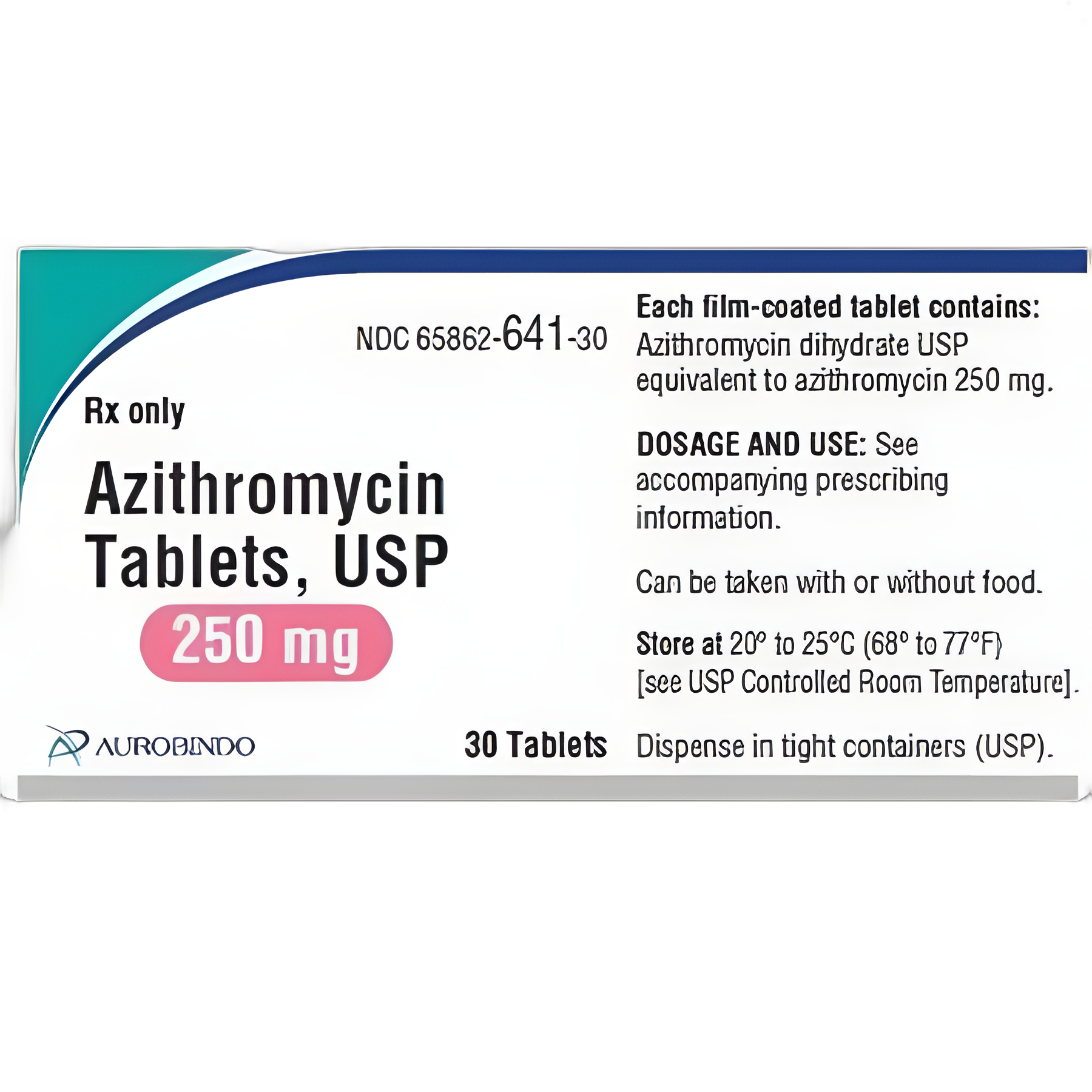 Azithromycin 250 mg Tablet Blister Pack 18 Tablets