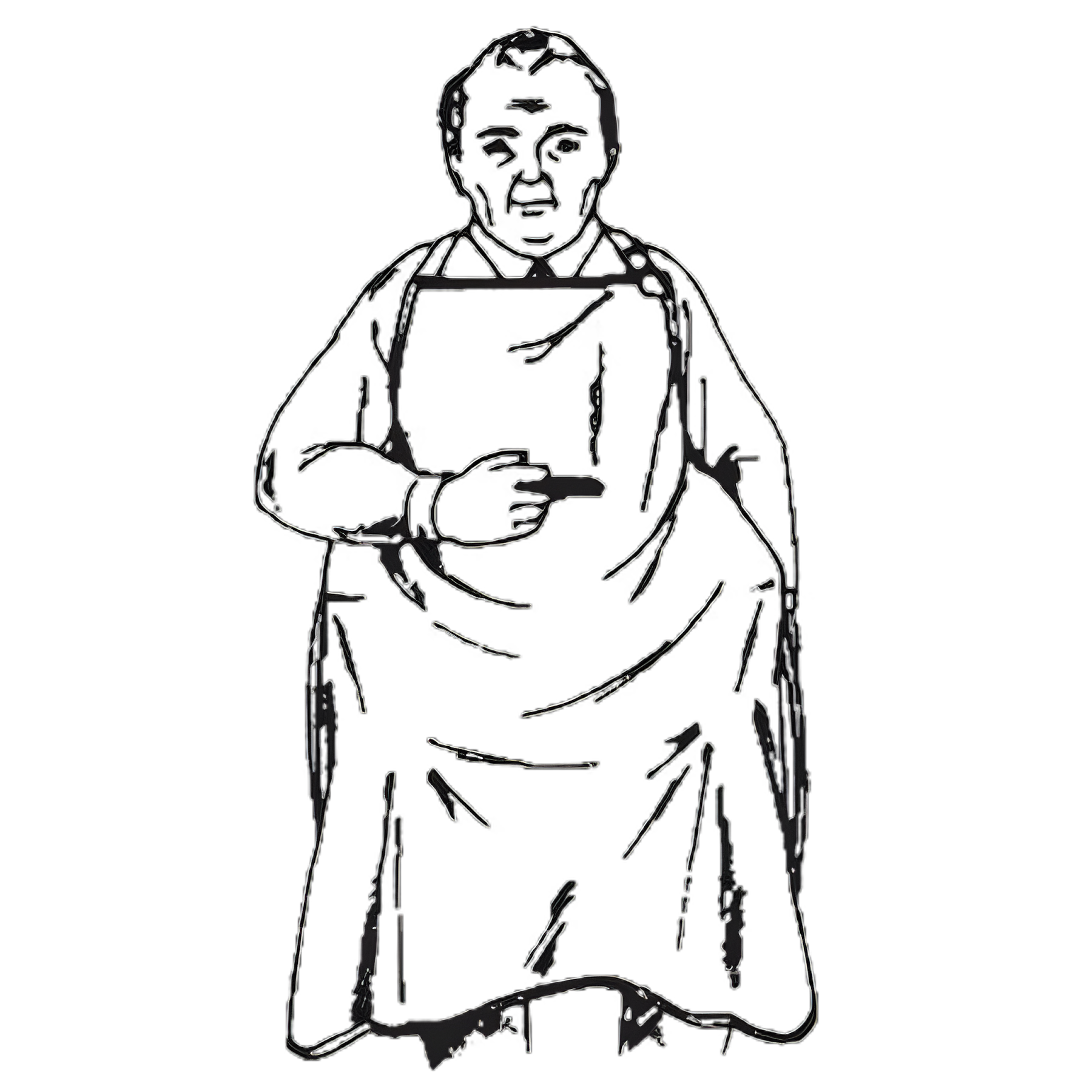 Smoker's Apron No-Flame™ One Size Fits Most Pullover Style White Reusable