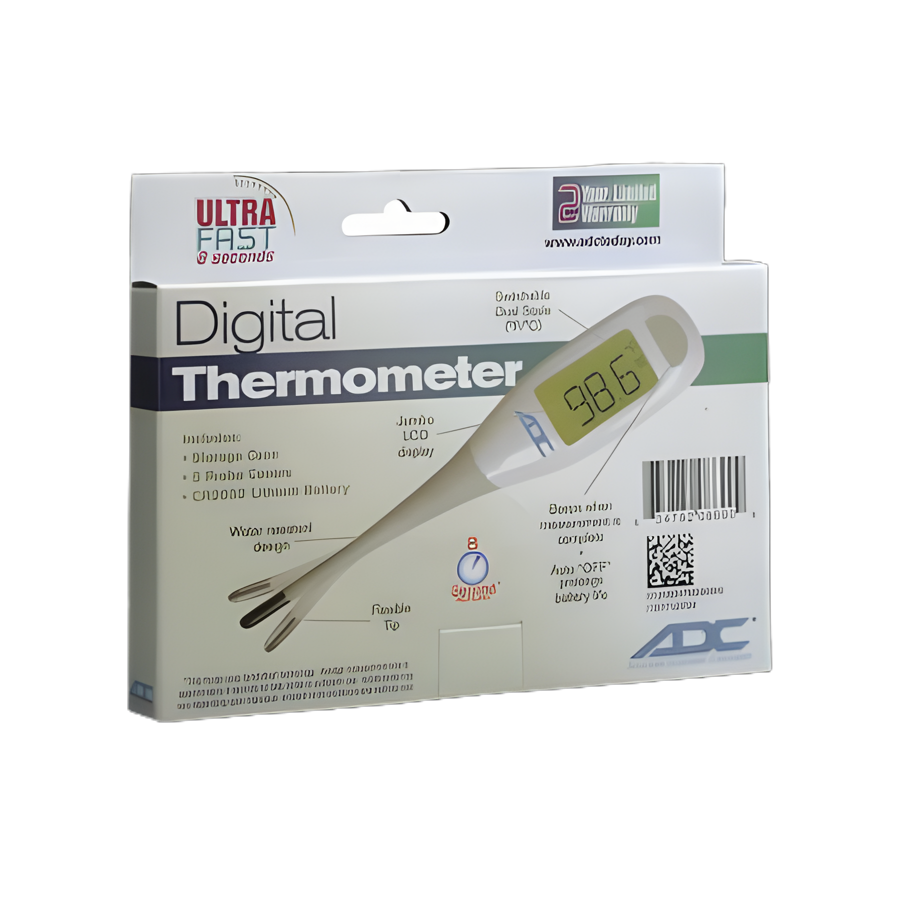 Adtemp Digital Thermometer - Oral, Rectal, Axillary Use