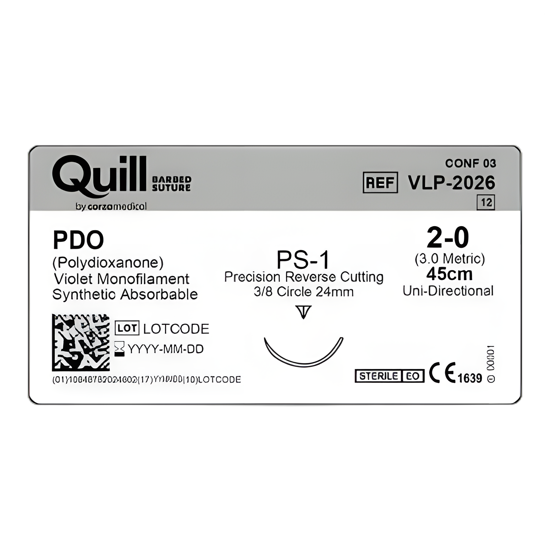 Quill™ Monoderm™ Absorbable Suture with Needle 2-0