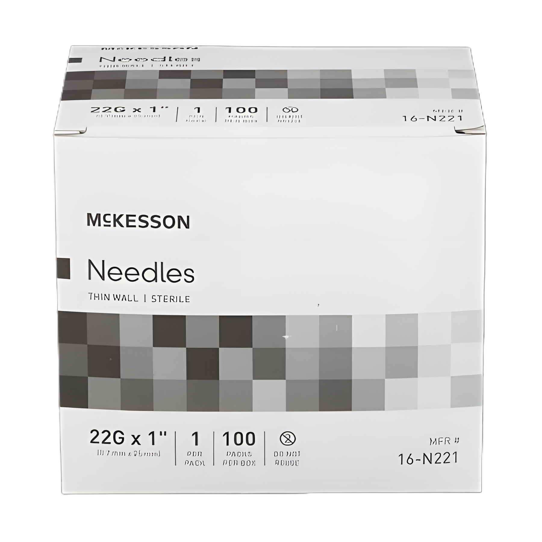 McKesson 22G x 1" Hypodermic Needle - Thin Wall, Sterile