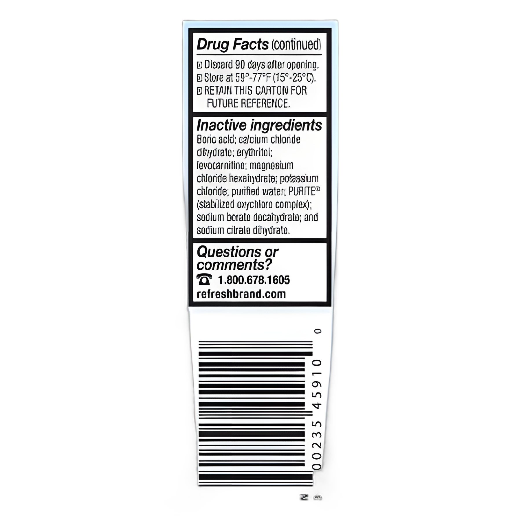 Refresh Optive Extended Therapy Gel Eye Drops - Dry Eye Relief