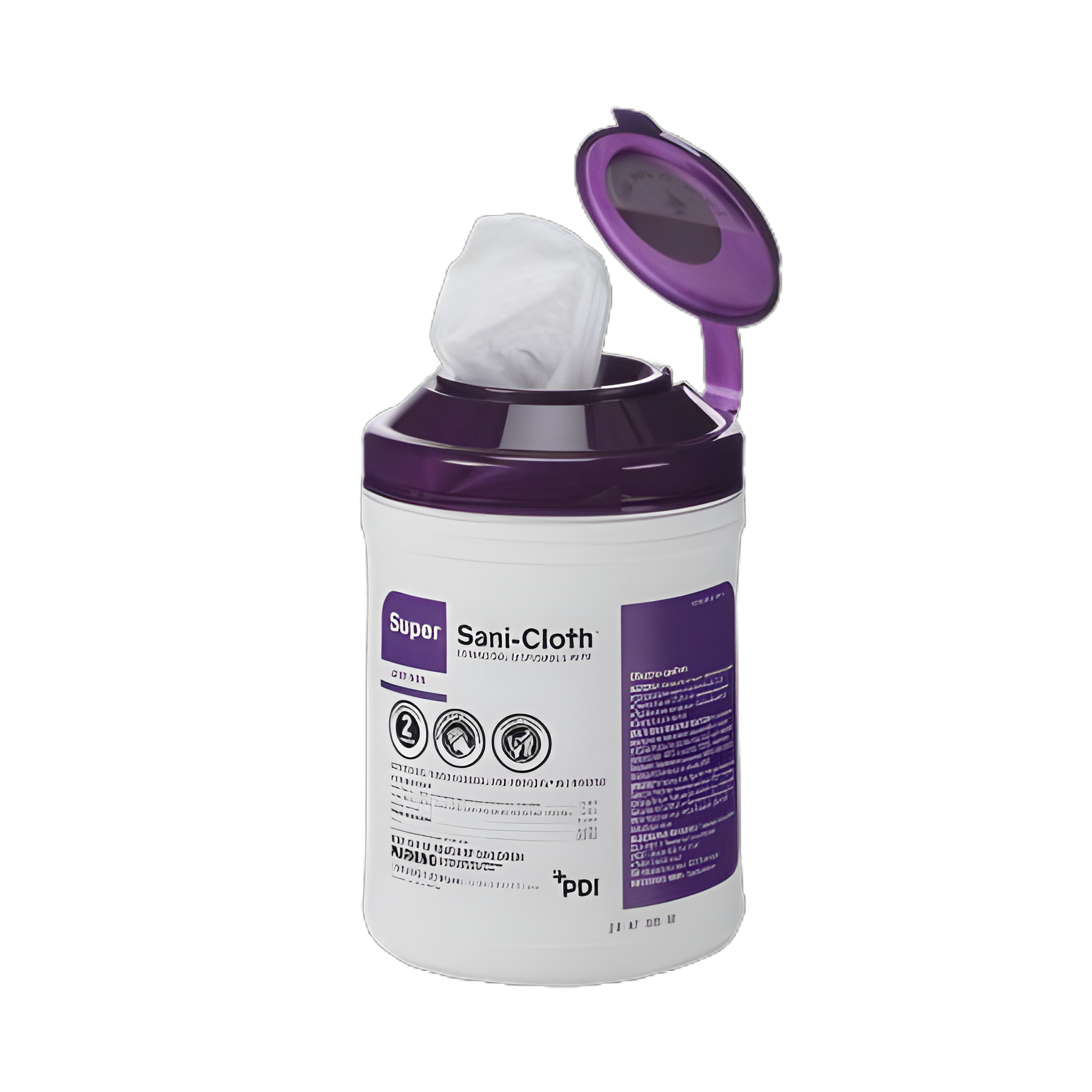 Super Sani-Cloth® Surface Disinfectant Cleaner Premoistened Germicidal Manual Pull Wipe 160 Count Canister Alcohol Scent NonSterile