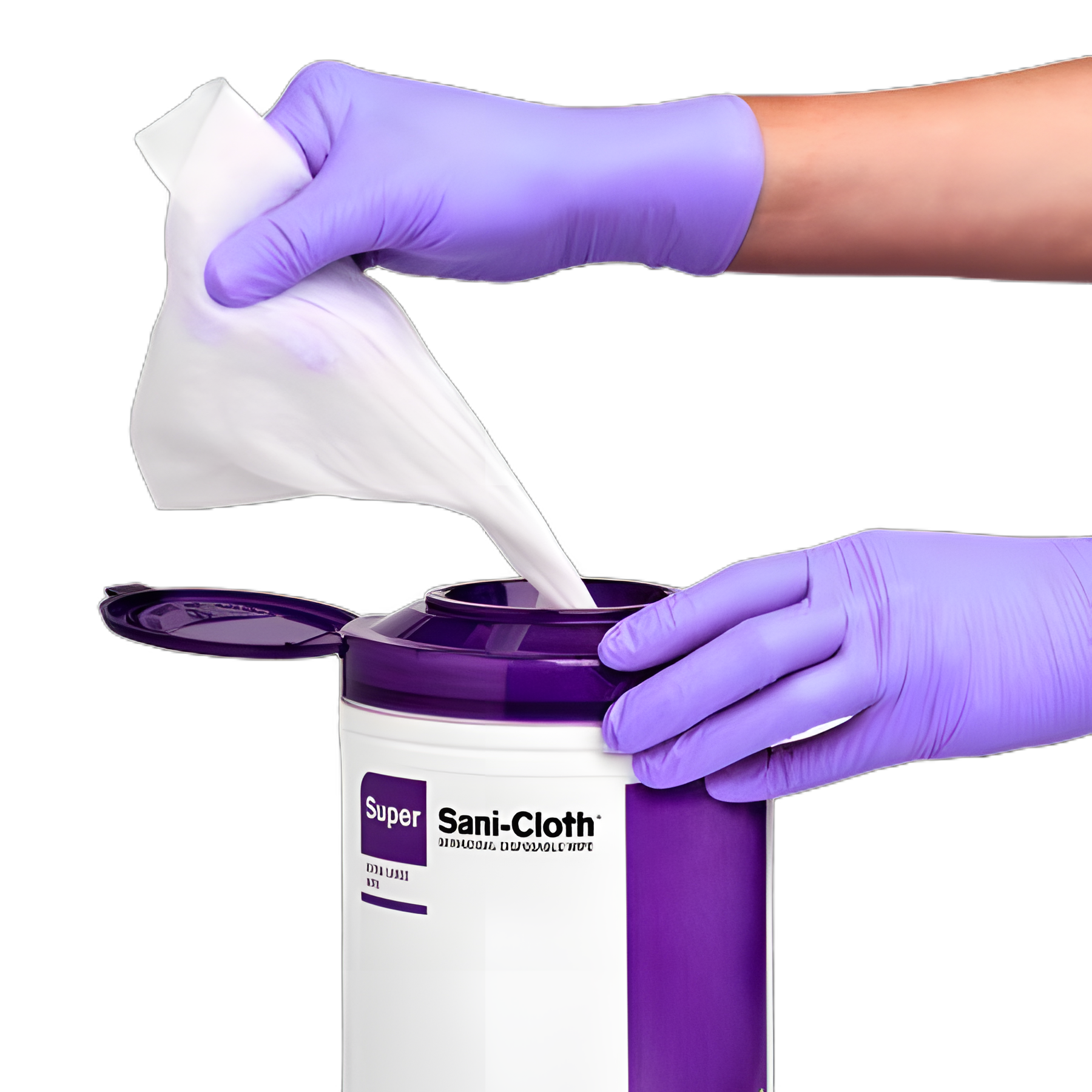 Super Sani-Cloth® Surface Disinfectant Cleaner Premoistened Germicidal Manual Pull Wipe 160 Count Canister Alcohol Scent NonSterile