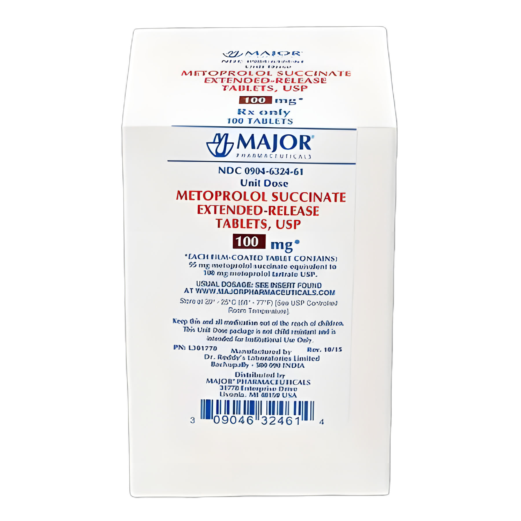 Buy Metoprolol Succinate 100 mg Tablets - Major Pharmaceuticals