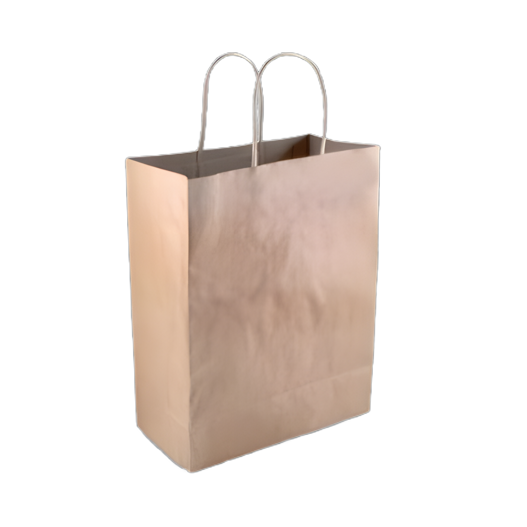 Premium Shopping Bag, 8" x 4" x 10.25", Brown Kraft, 50/Box