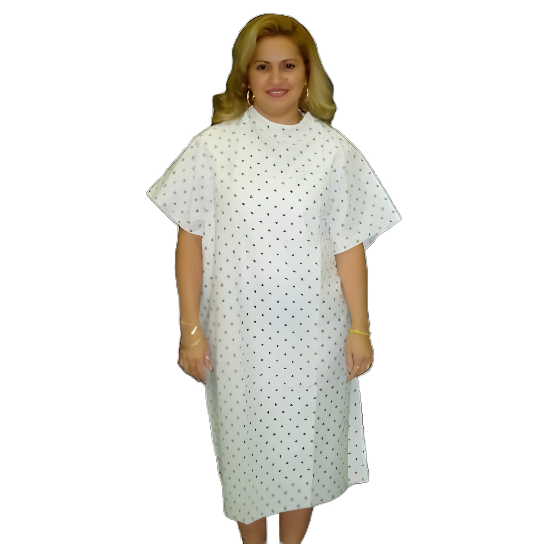 Patient Exam Gown One Size Fits Most Snowflake Print Print Reusable