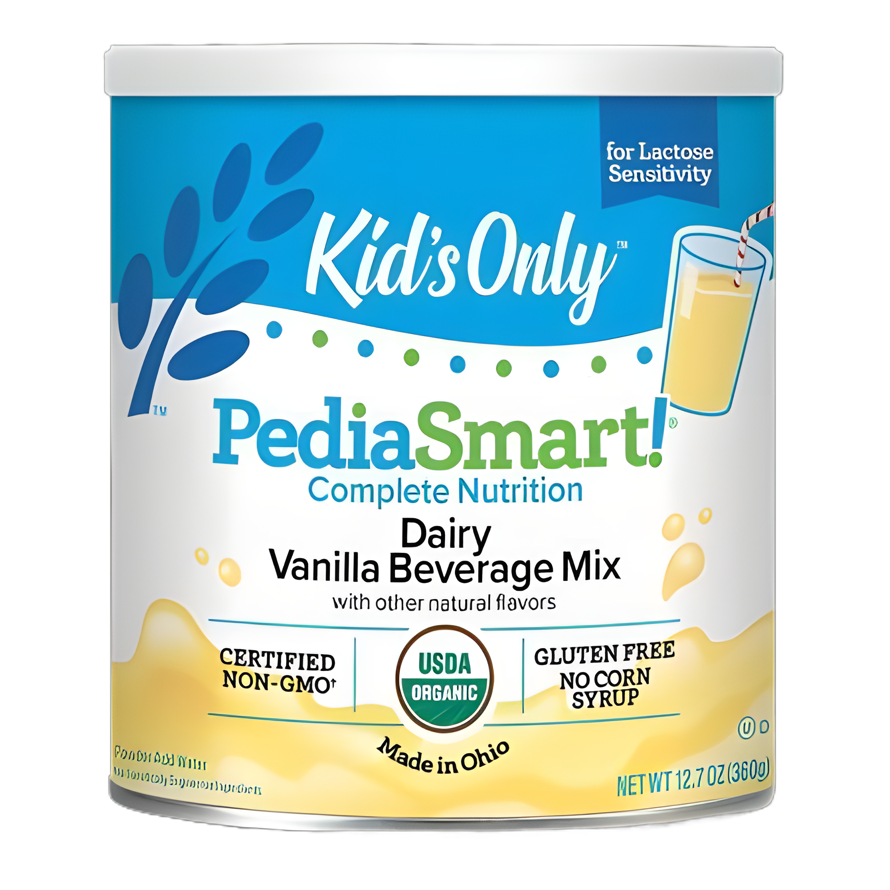 Pediasmart Pediatric Oral Supplement PediaSmart® Organic Vanilla Flavor 360 Gram ...