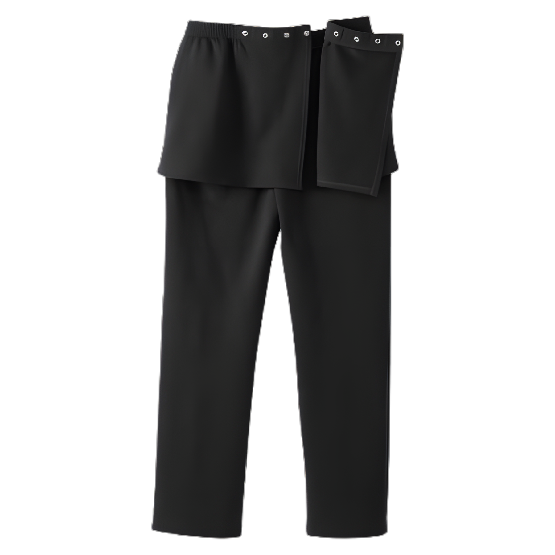 Adaptive Pants Silverts® Open Back Medium Black Female - SV25050_BLK_M