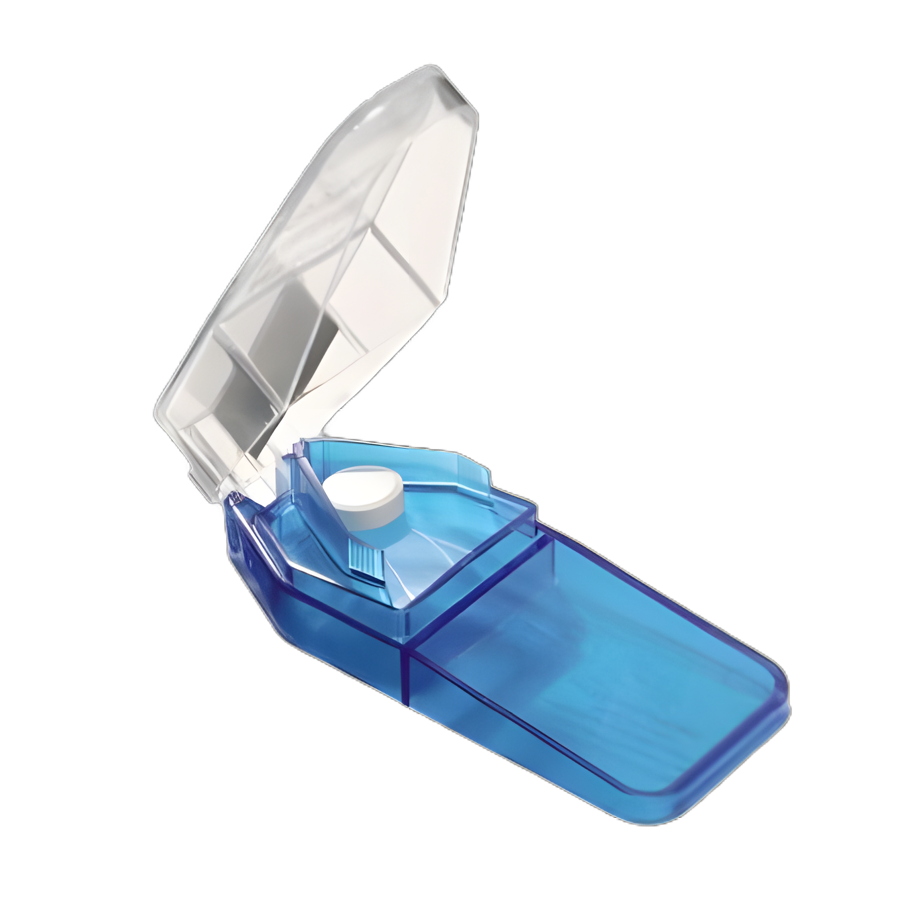 Pill Cutter Hand Operated Blue / White