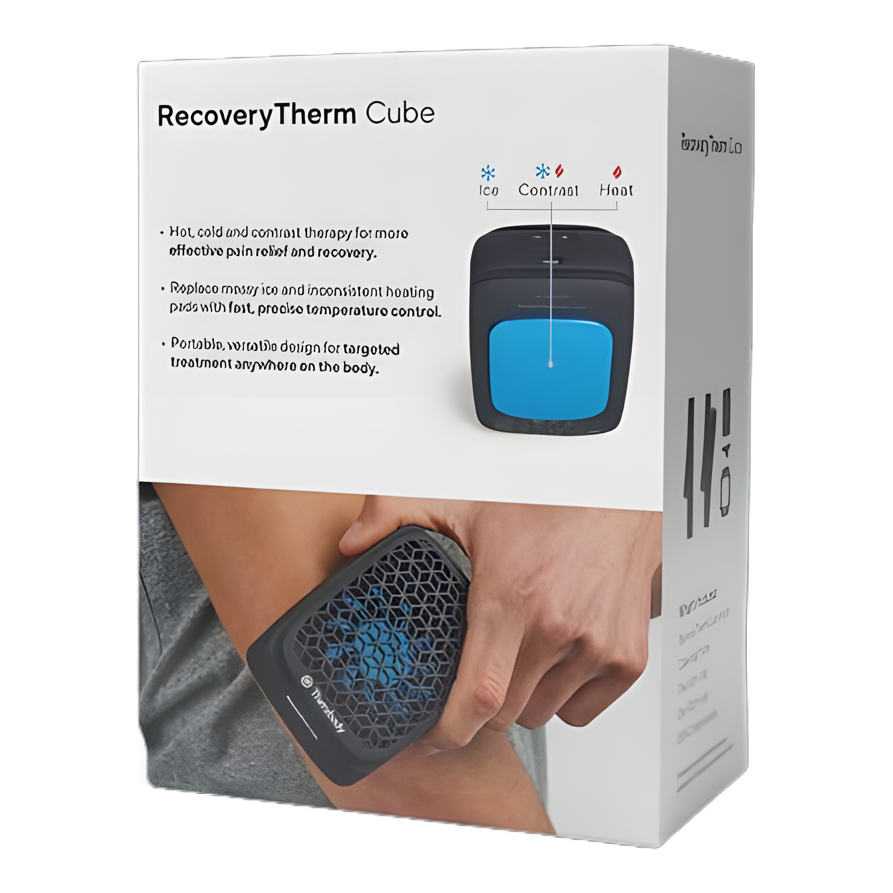 Cold / Heat Therapy Device RecoveryTherm™ Cube General Purpose Portable Device: 2-1/5 X 3-1/10 X 4-2/5 Inch / Case: 21-7/10 X 43-3/10 X 46 Inch / Long Strap: 39-2/5 Inch Length / Short Strap: 19-3/5 Inch Length