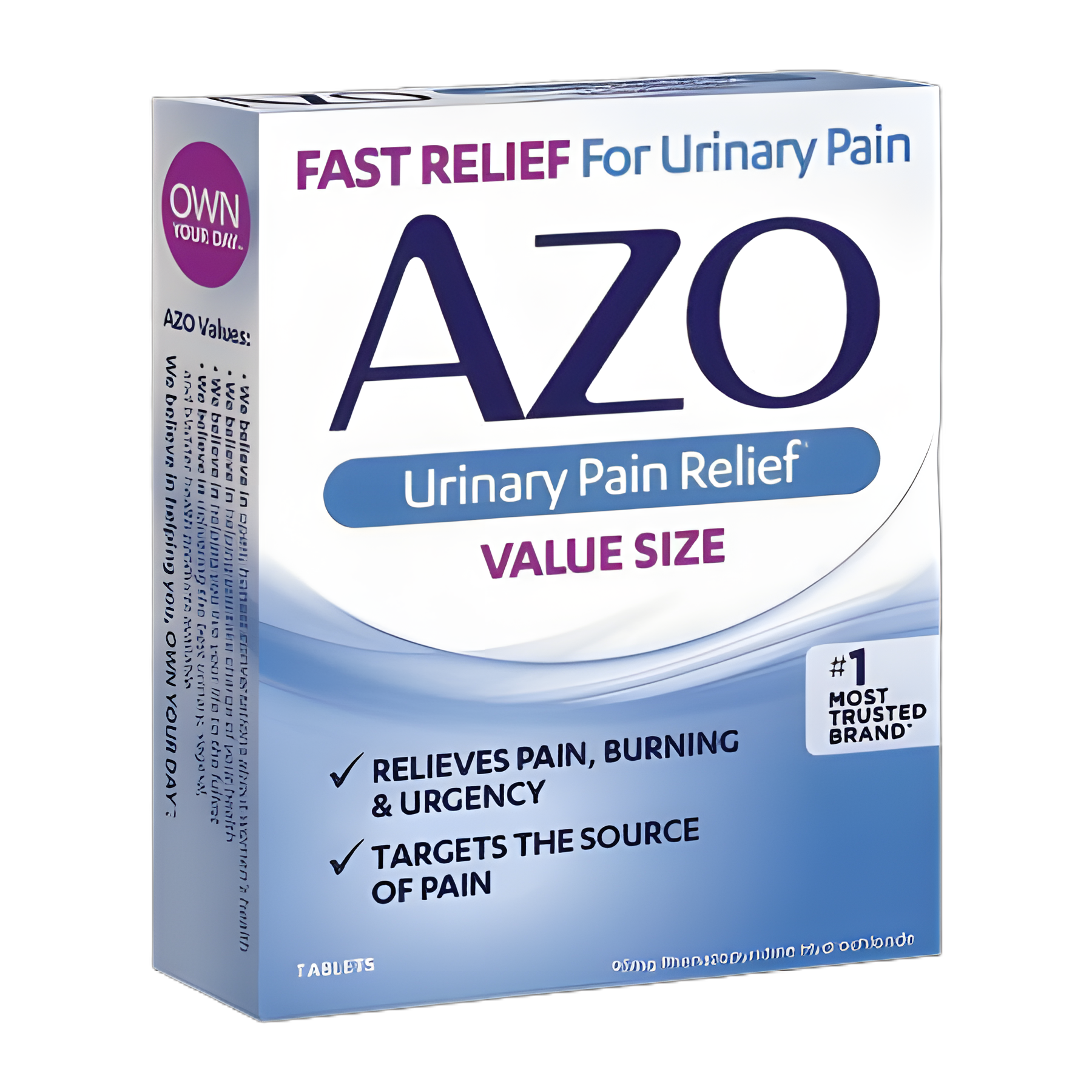 Urinary Pain Relief AZO® 95 mg Strength Phenazopyridine HCL Tablet 30 per Bottle