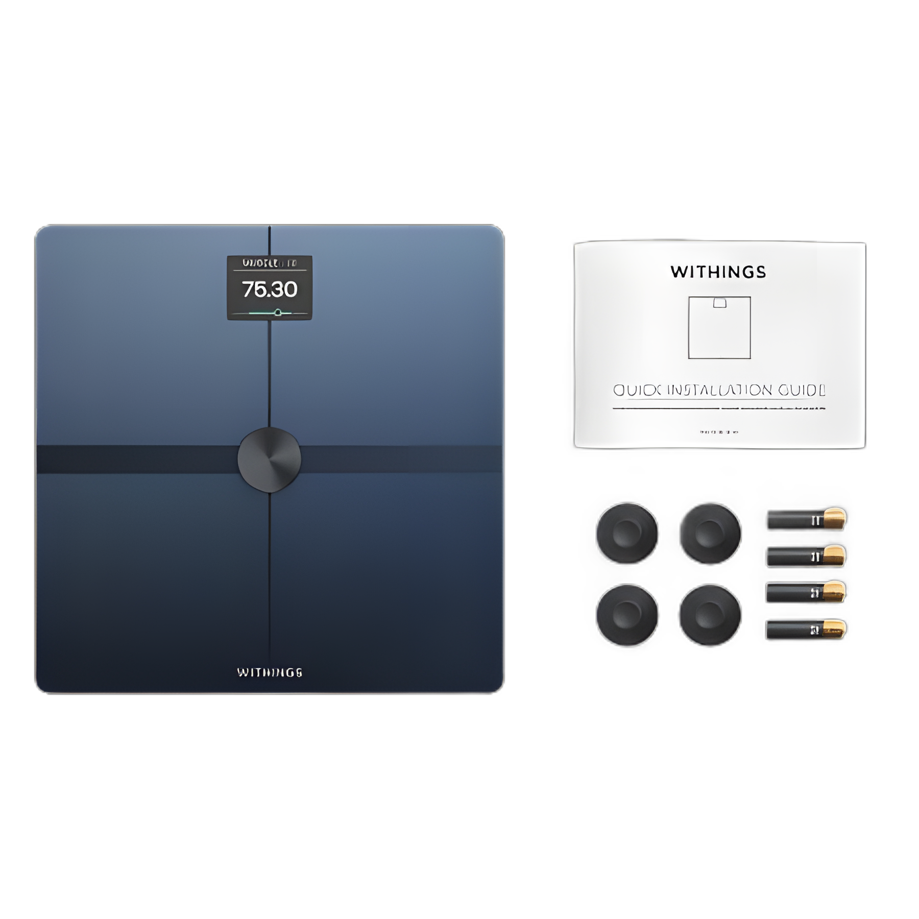 Smart Body Composition Analyzer Step On Withings LCD Display 5 -> 200kg (9 -> 440lb) Black