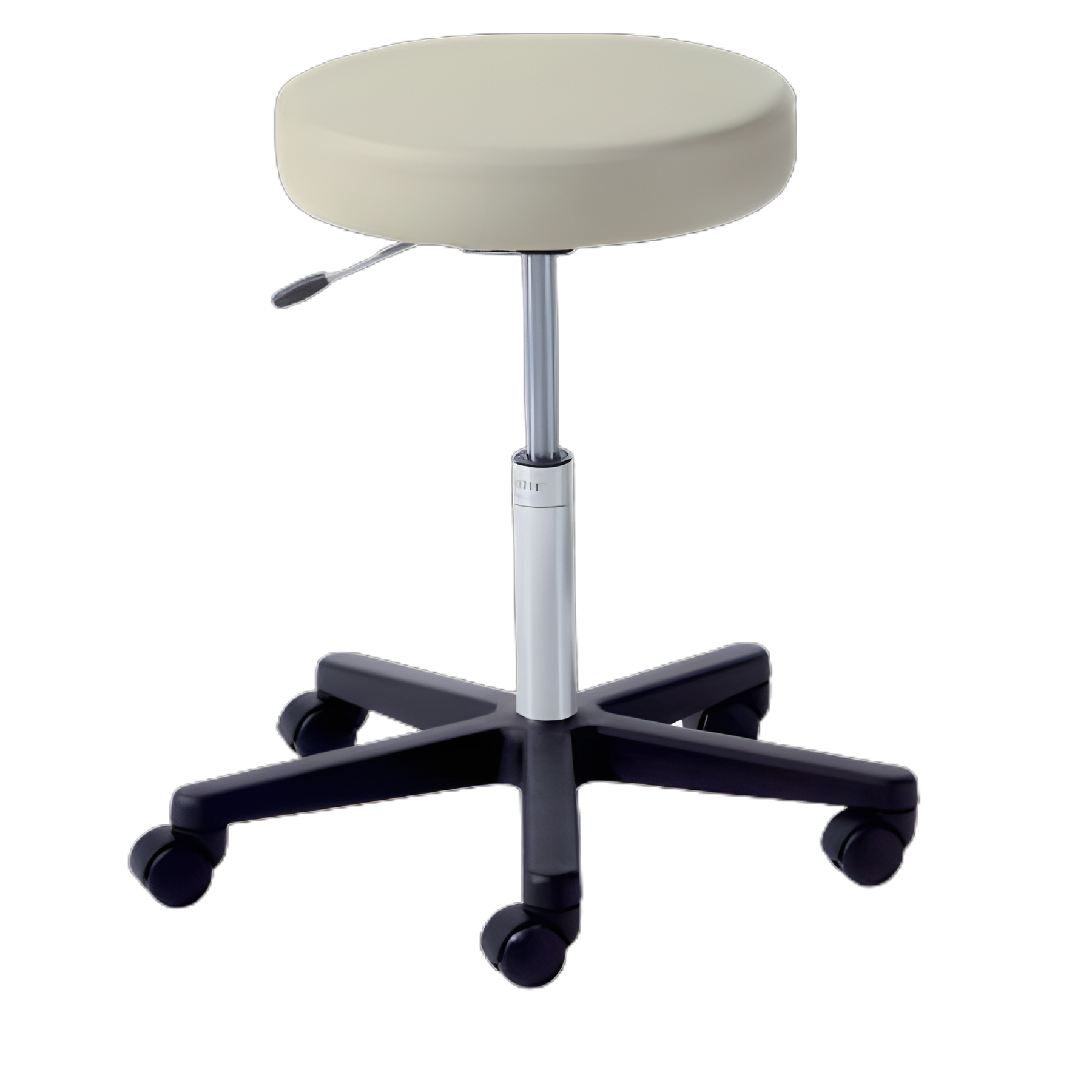 Air Lift Stool Ritter® 272 Value Series Backless Pneumatic Height Adjustment 5 Casters Sunfire