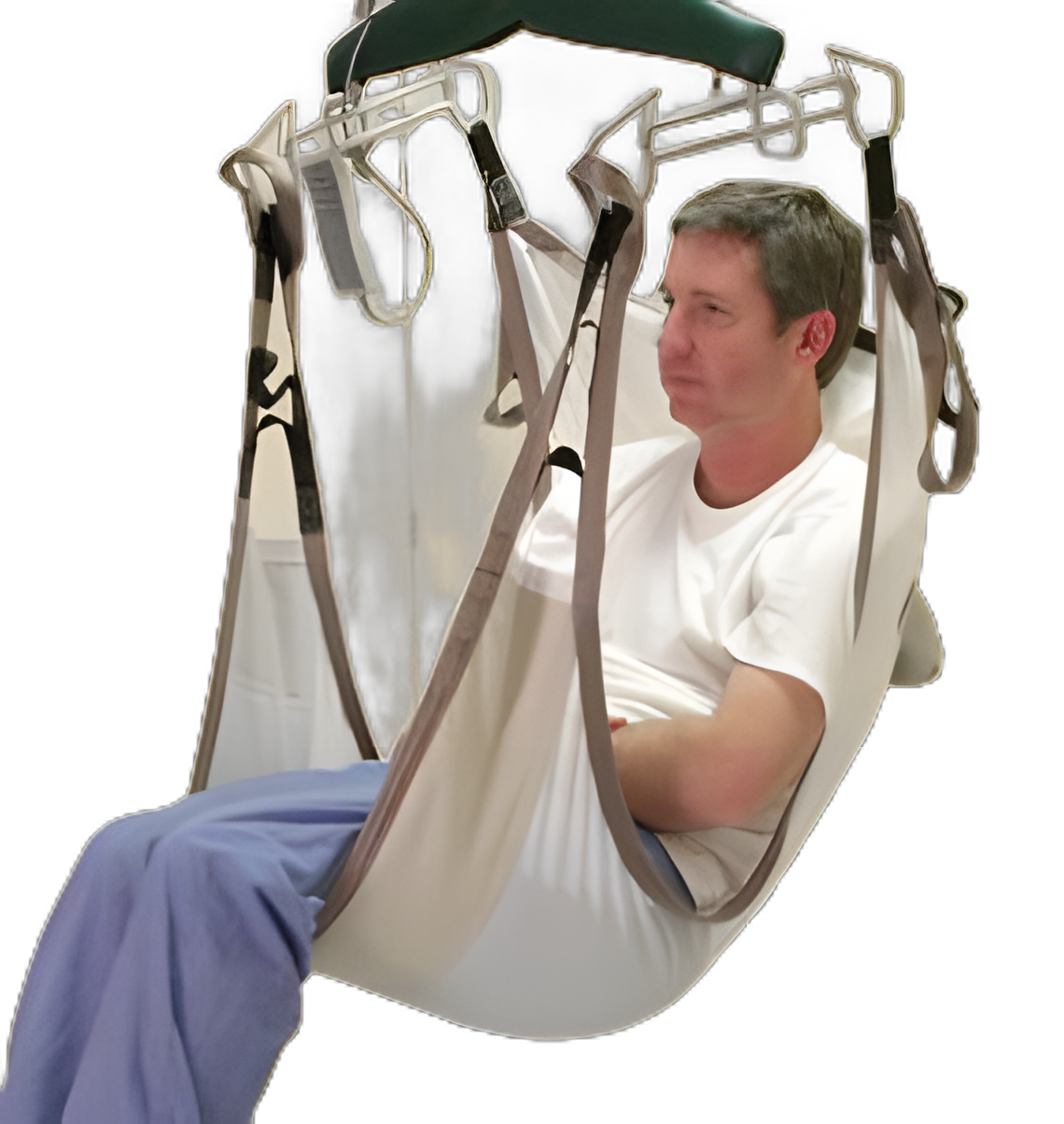 Ez Way Large Hourglass Patient Sling with Head Support, 190-320 lbs. Capacity