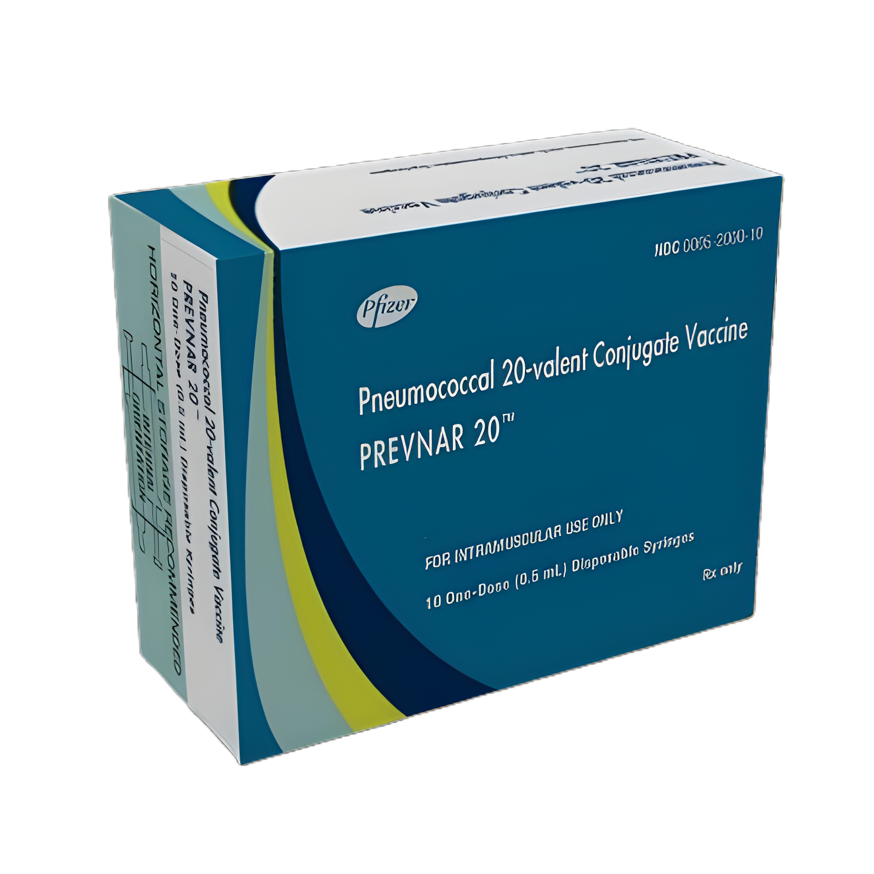 PREVNAR 20™ Pneumonia Vaccine Indicated for People 6 Weeks of Age and Older Pneumococcal 20-valent Conjugate Vaccine [Diphtheria CRM197 Protein], Preservative Free 2.2 mcg - 4.4 mcg / 0.5 mL Injection Prefilled Syringe 0.5 mL - 00005200010