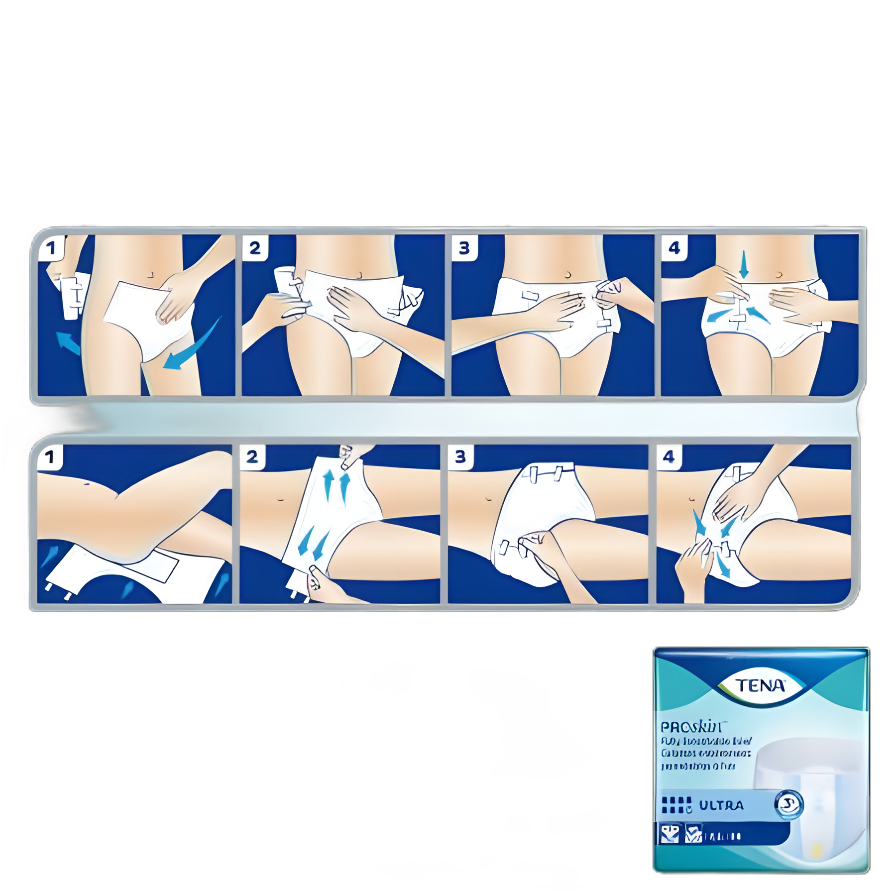 Unisex Adult Incontinence Brief TENA ProSkin™ Ultra Medium Disposable Heavy Absorbency
