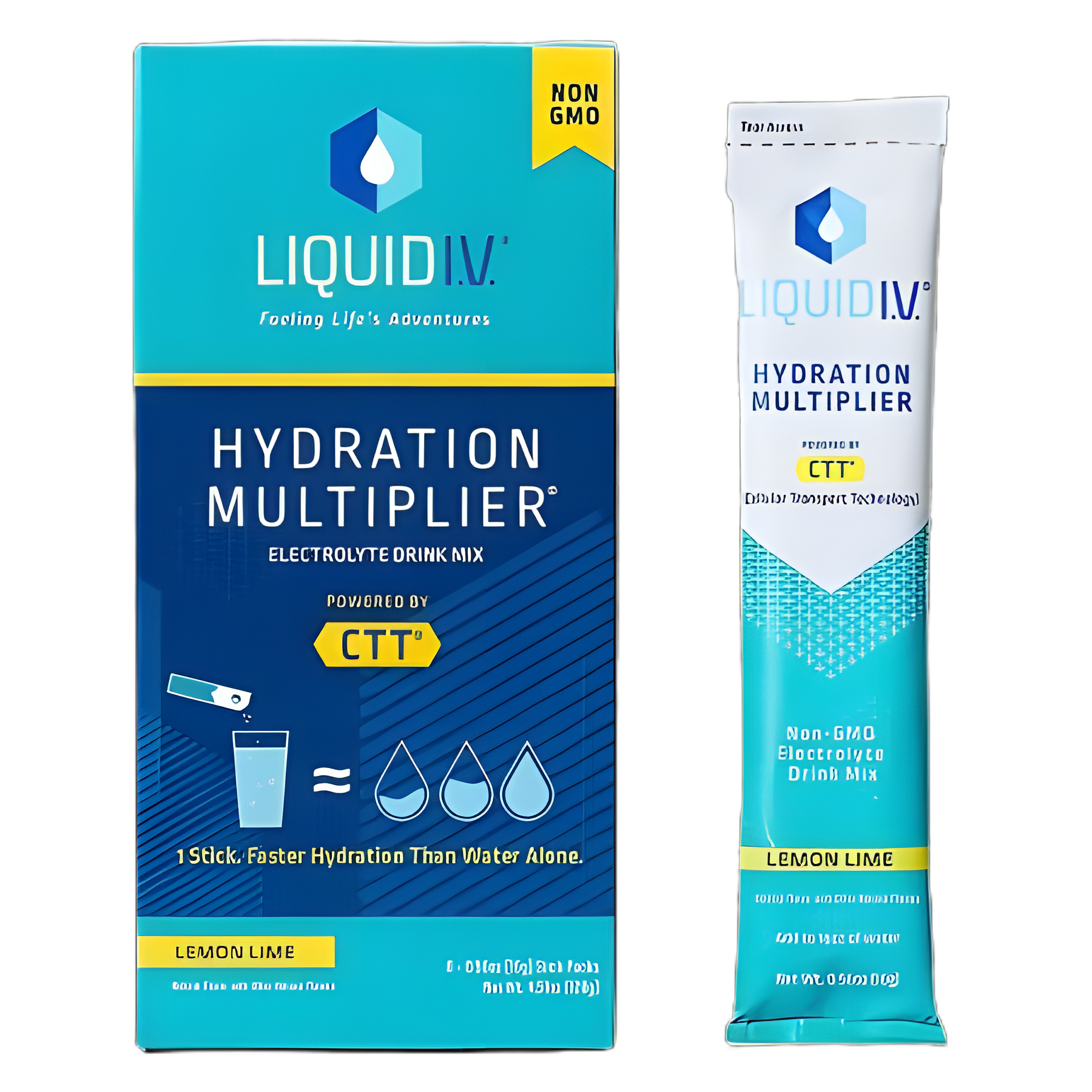 Oral Electrolyte Solution Liquid I.V.® Hydration Multiplier® Lemon-Lime Flavor 0.56 oz. Electrolyte - LVHS-0101