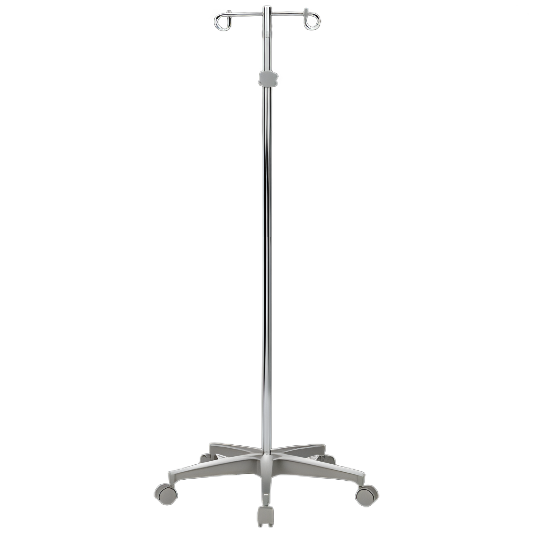 IV Stand Floor Stand McKesson 2-Hook 5-Legs, Dual-Wheel Nylon Casters, Cast Aluminum Base