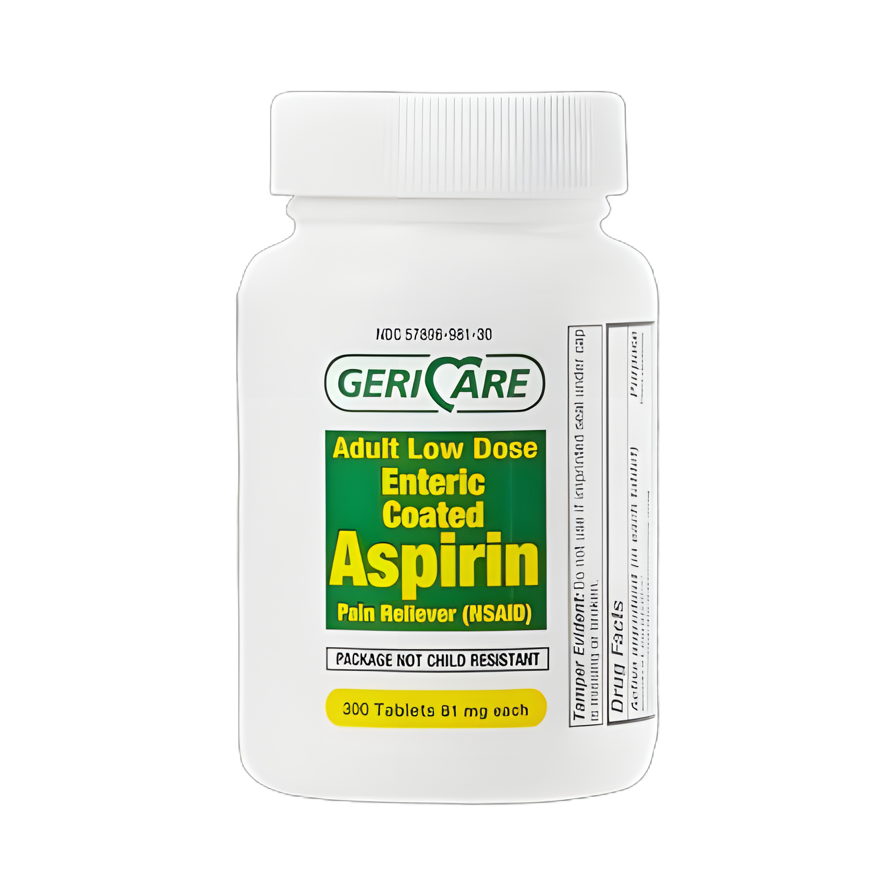 Pain Relief Geri-Care® 81 mg Strength Aspirin Tablet 300 per Bottle