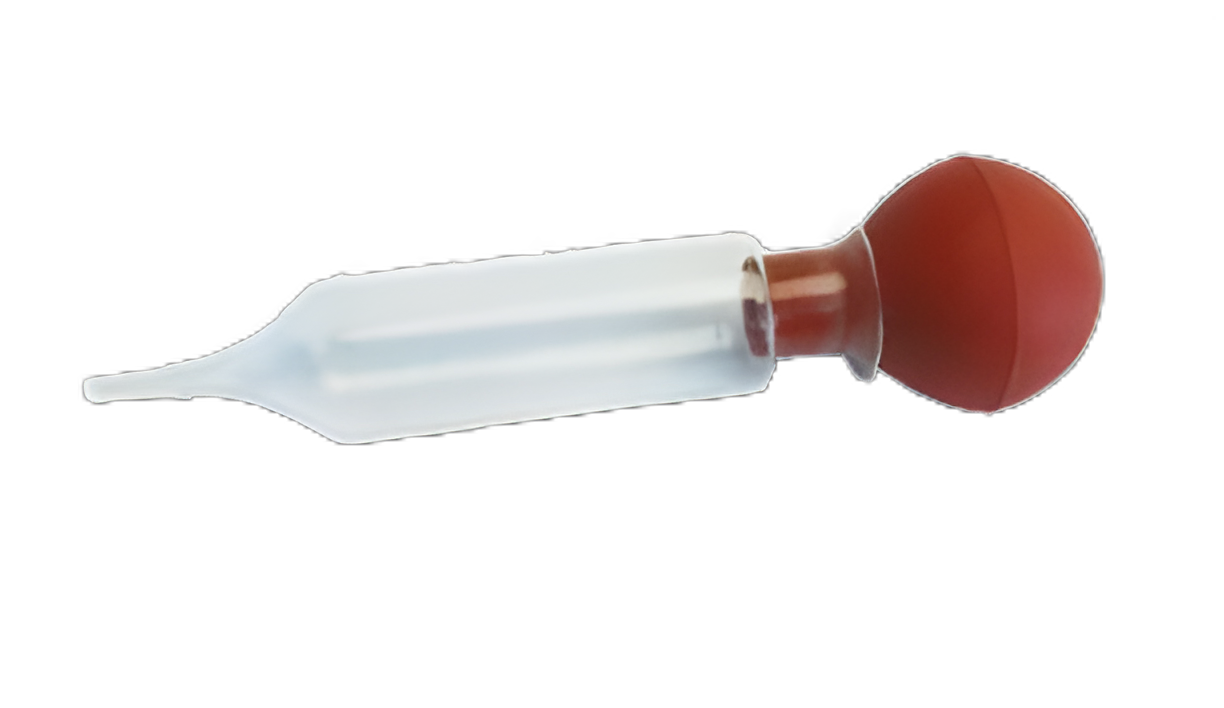 Irrigation Bulb Syringe Grafco® Rubber / Flint Glass Individually Boxed NonSterile Reusable 2 oz.