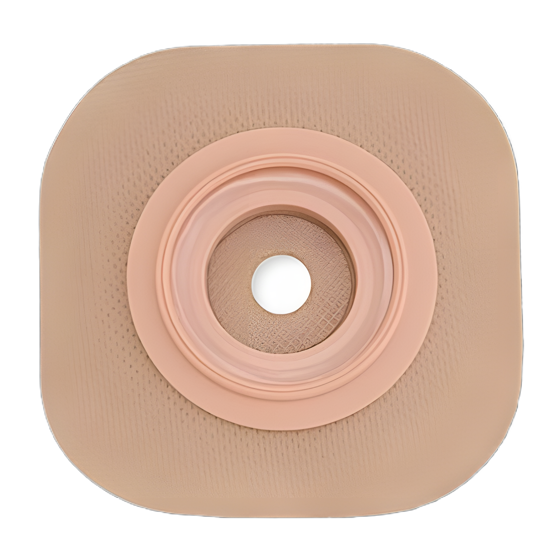 Ostomy Barrier New Image™ CeraPlus™ Precut, Extended Wear Adhesive Tape Borders 57 mm Flange Red Code System 1-1/8 Inch Opening - 11505