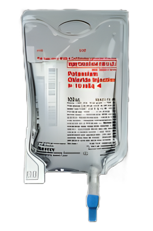 Replacement Preparation Potassium Chloride 20 mEq / 100 mL IV Solution Flexible Bag 100 mL - 2B0827