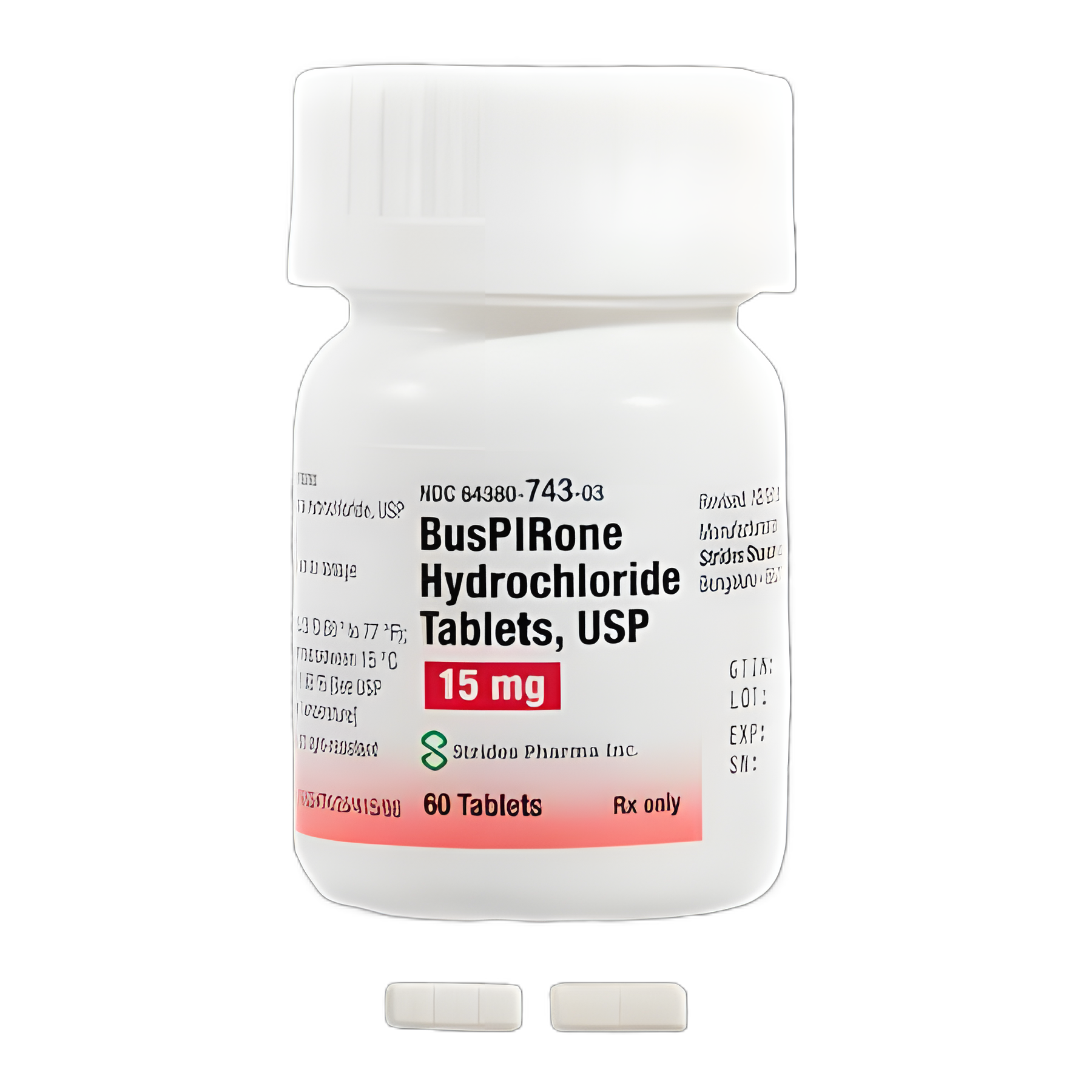 Buspirone HCl 15mg Tablets - Generic BuSpar Anxiety Relief