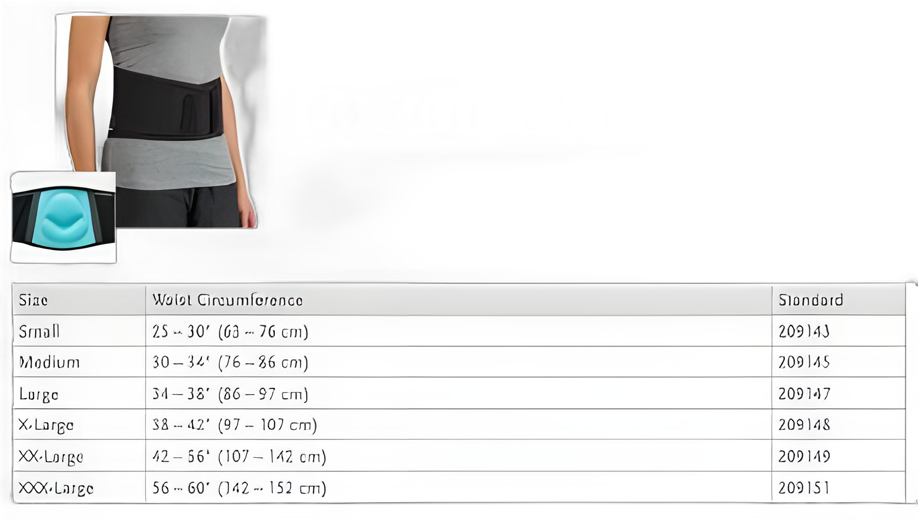 Back Support Ossur® FormFit® Medium Hook and Loop Closure 30 to 34 Inch Waist Circumference Adult