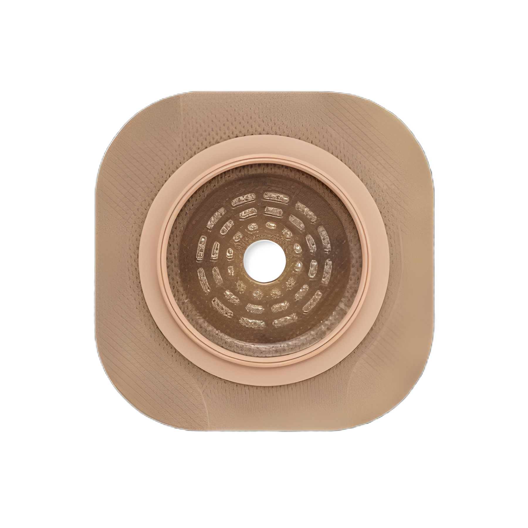 Skin Barrier New Image™ Flat CeraPlus™ Precut, Extended Wear Adhesive Tape Borders 1-3/4 Inch Flange Green Code 1-1/4 Inch Opening