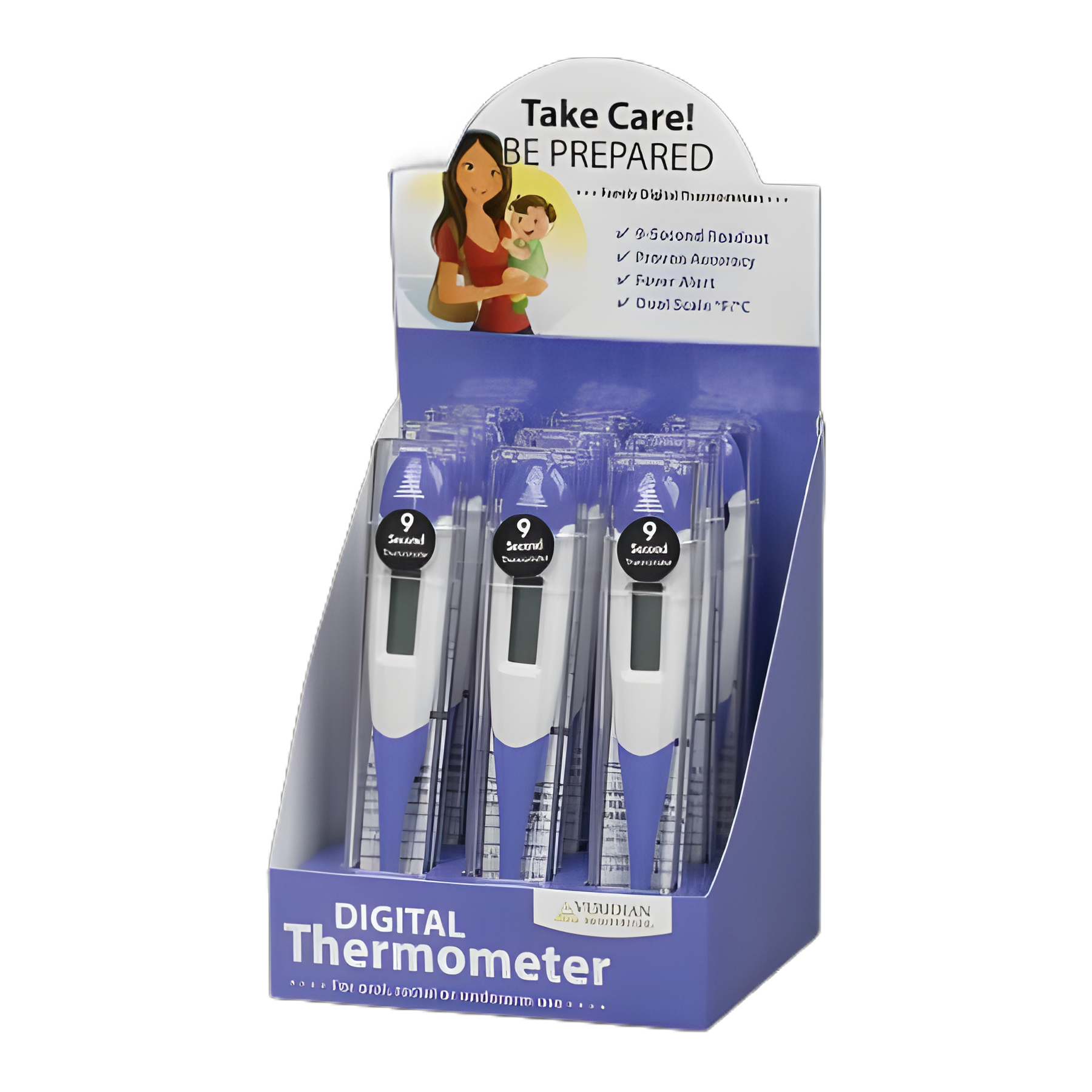 Digital Stick Thermometer Veridian Oral / Rectal / Axillary Probe Handheld - 08-359-9