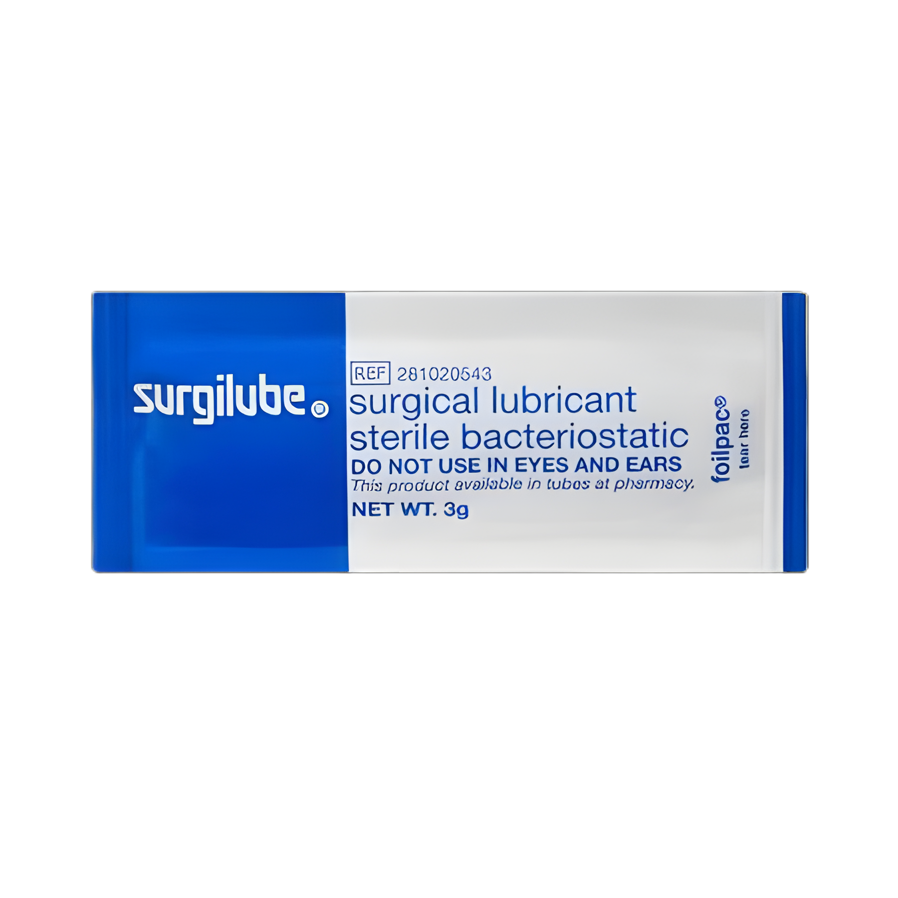 Surgilube Lubricating Jelly 3g Packets - Carbomer-Free, Sterile, Bacteriostatic