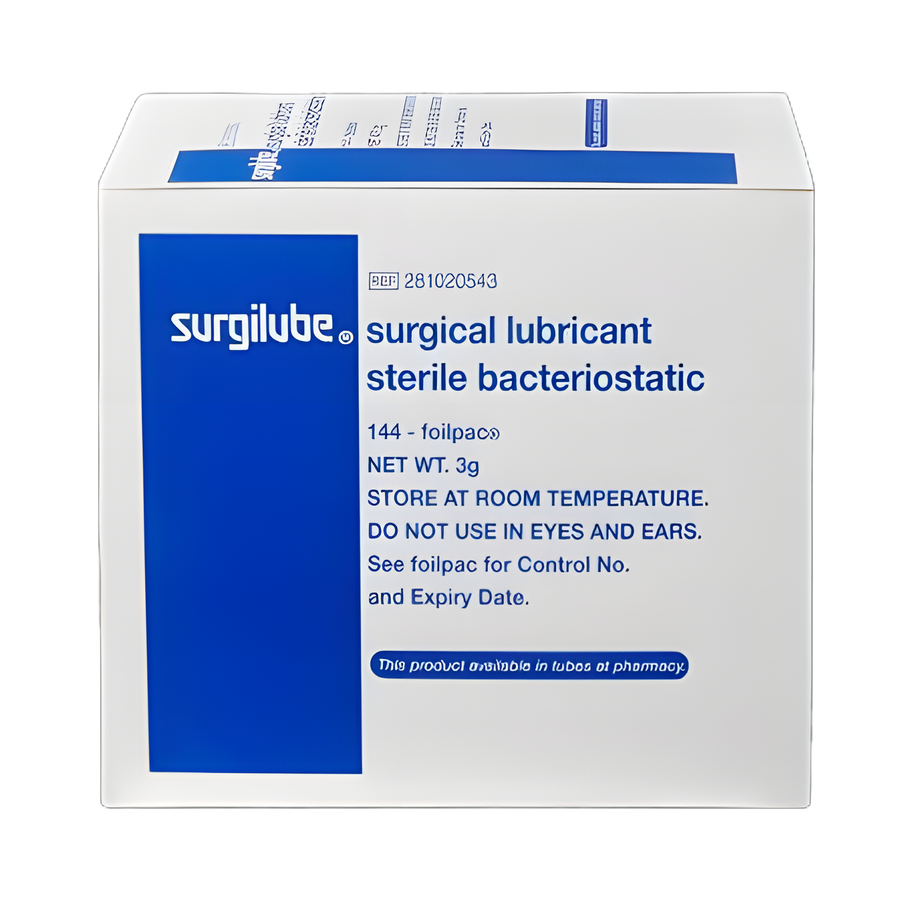 Surgilube Lubricating Jelly 3g Packets - Carbomer-Free, Sterile, Bacteriostatic